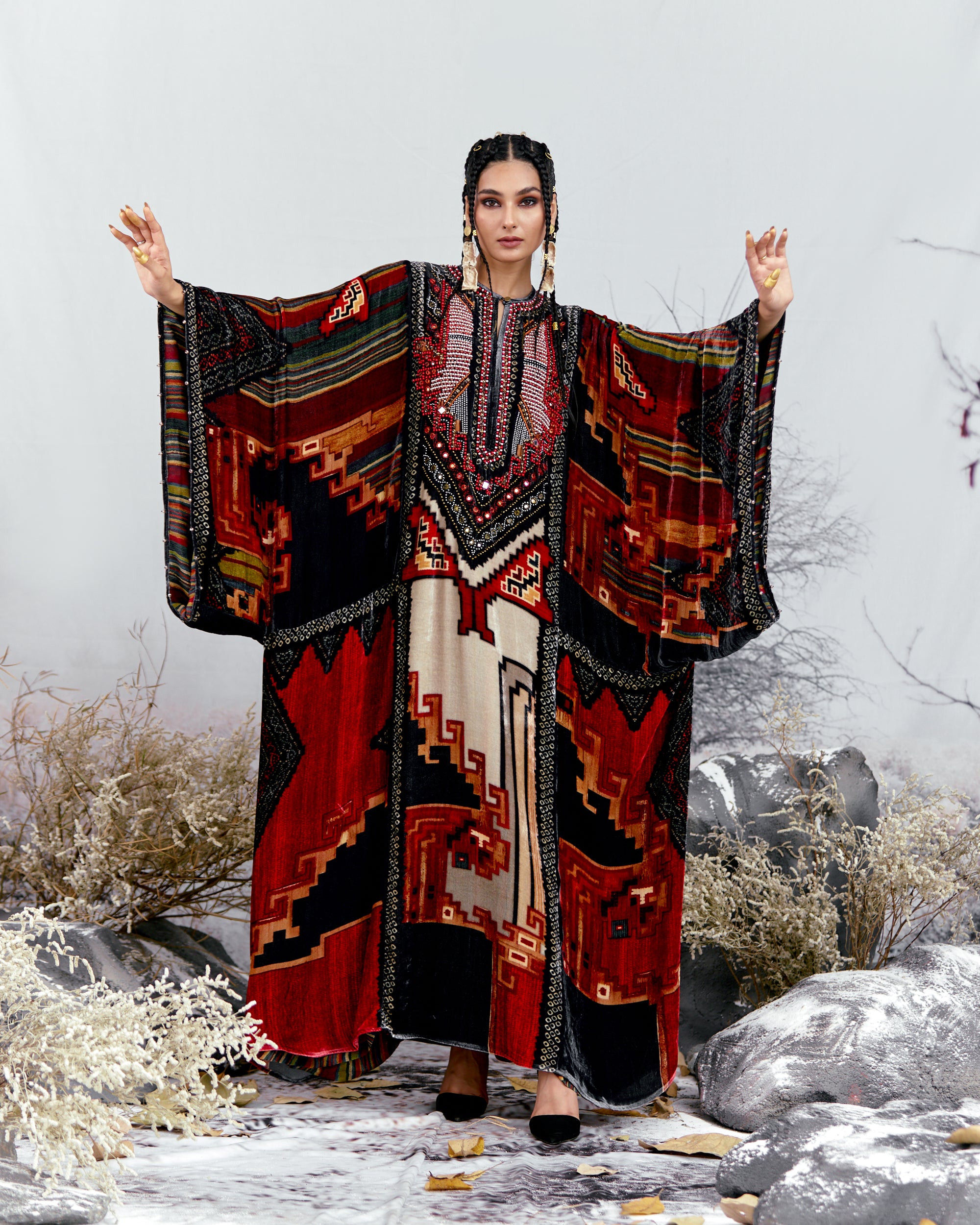 Tijori : Beatrice - Beige/Red