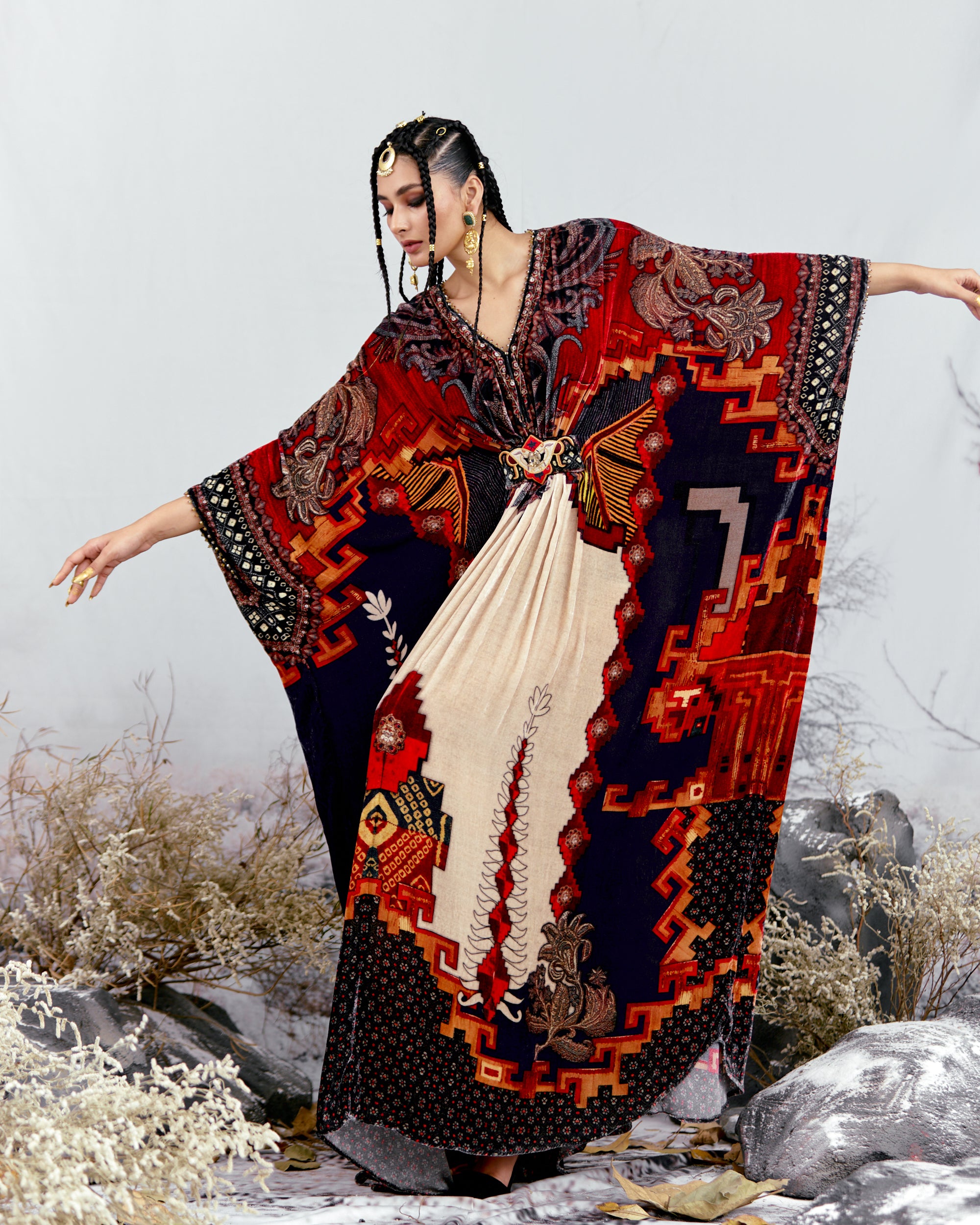 Tijori : Imama - Beige/Red