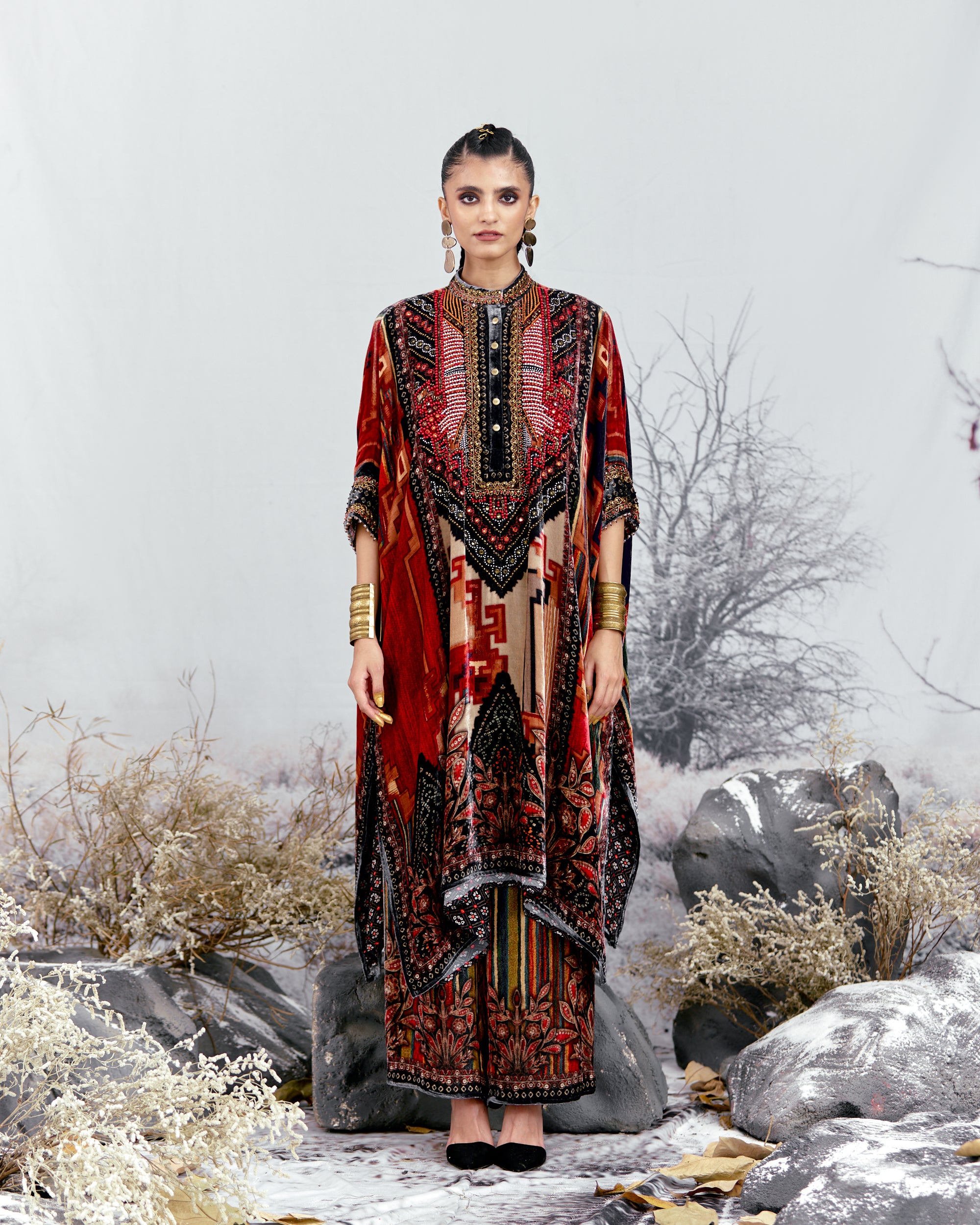 Tijori : Chantelle - Red/Beige