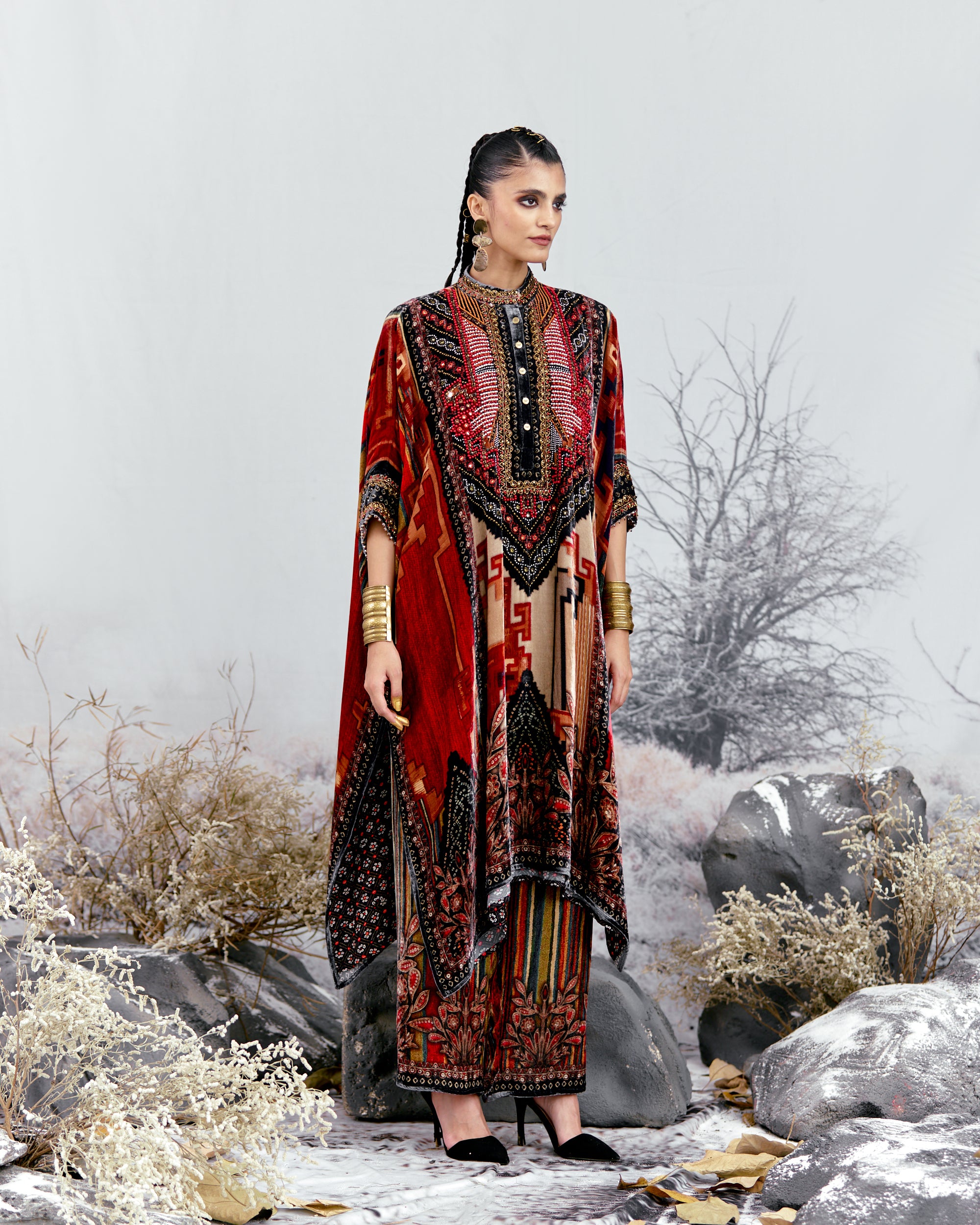 Tijori : Chantelle - Red/Beige