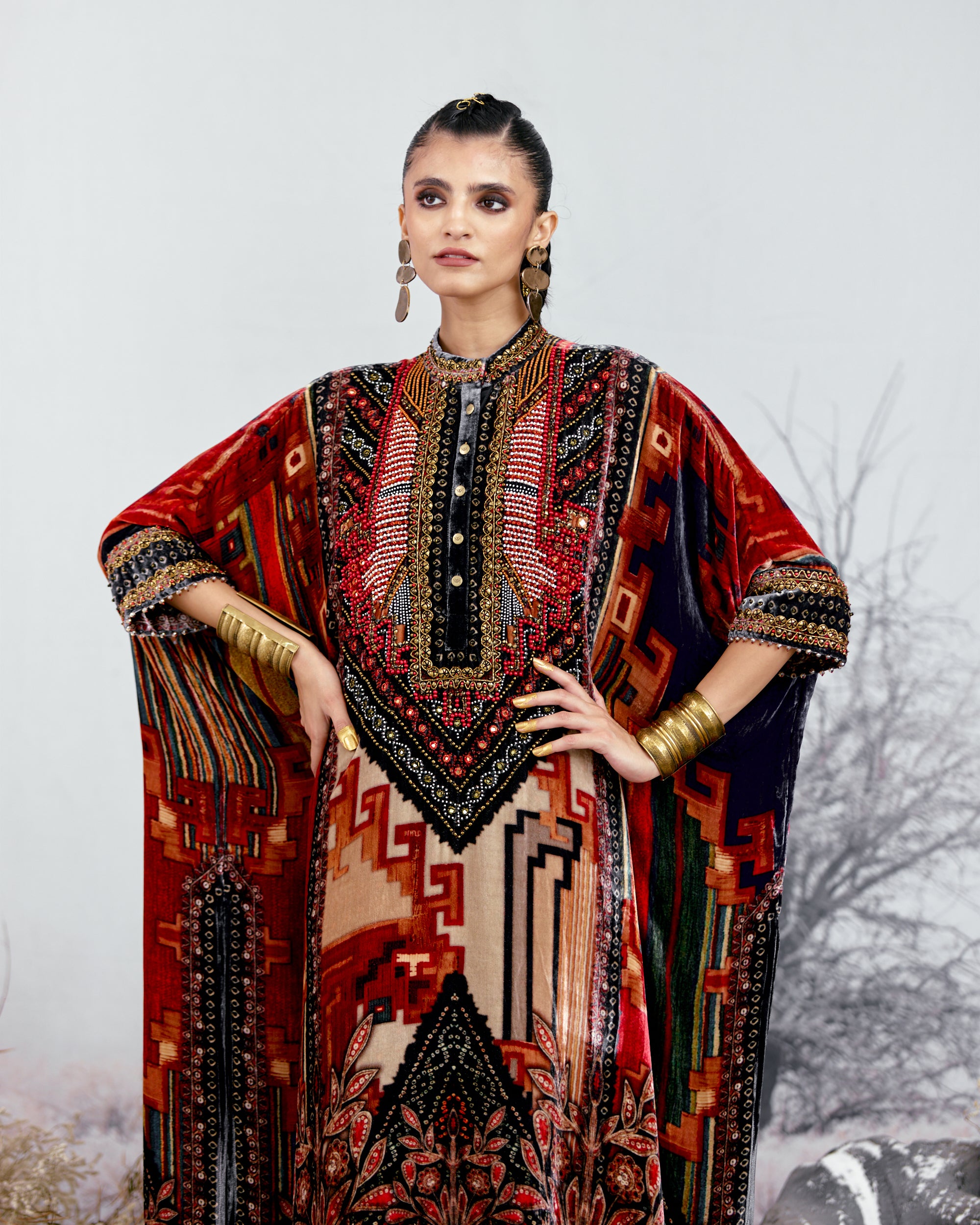 Tijori : Chantelle - Red/Beige