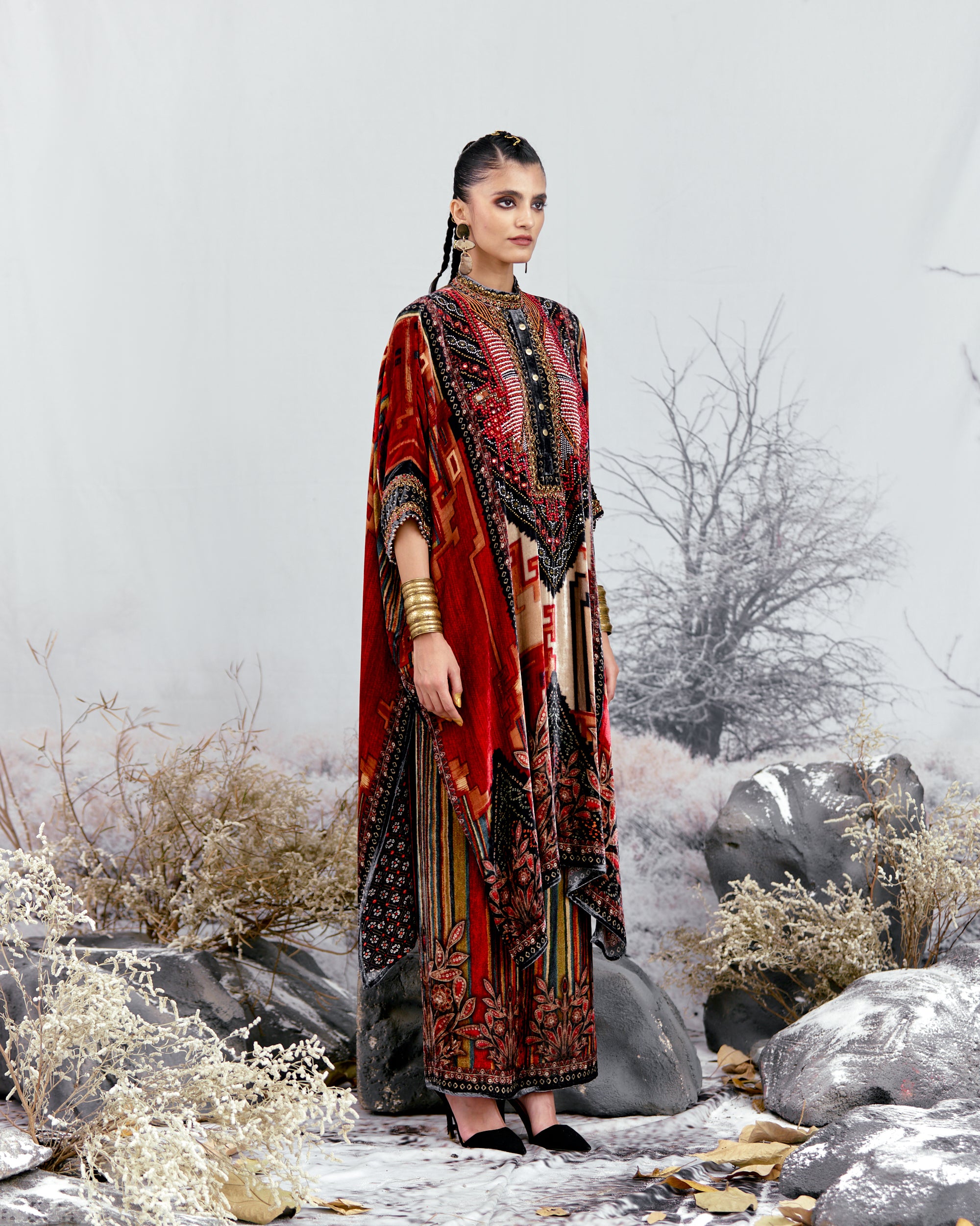 Tijori : Chantelle - Red/Beige