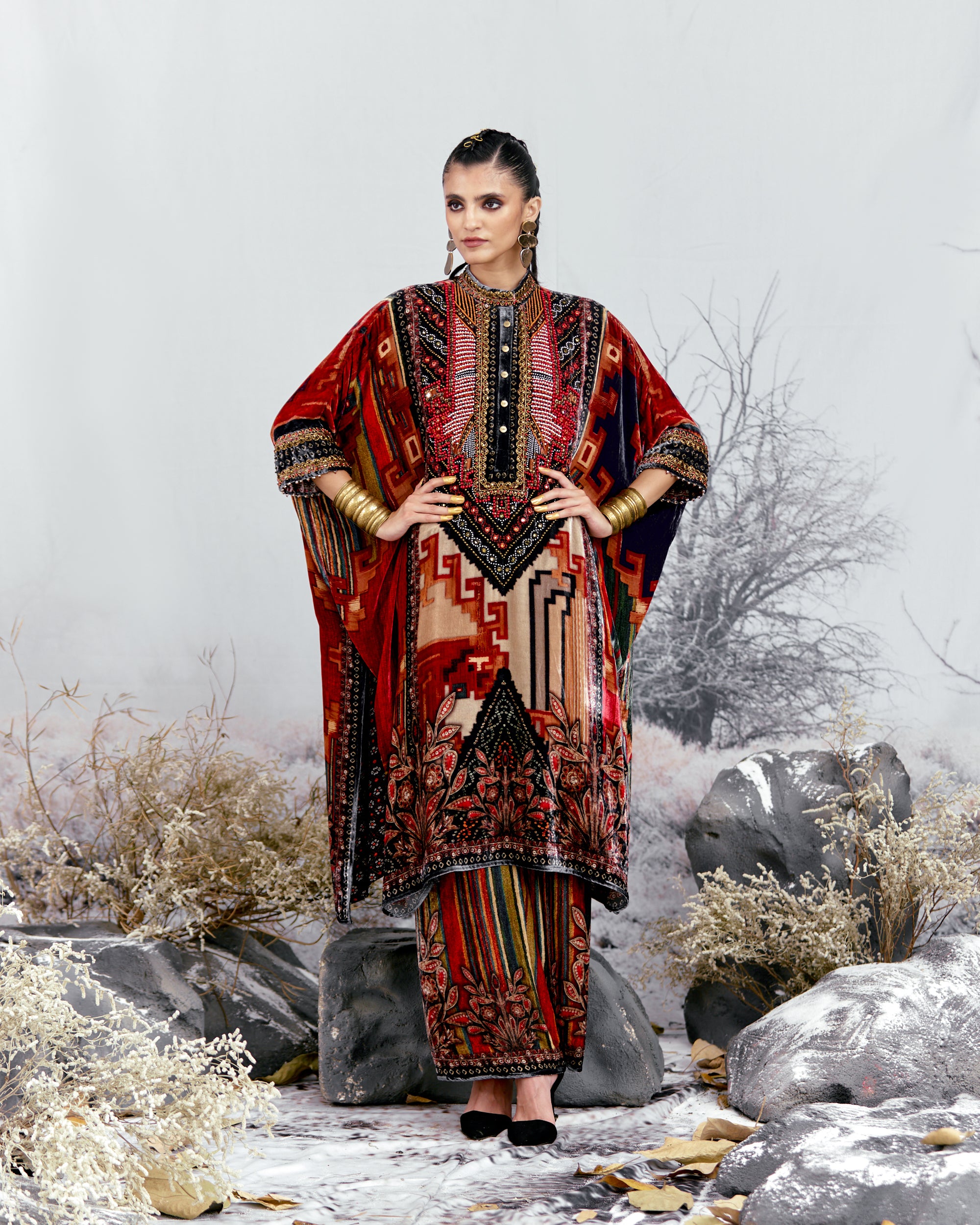 Tijori : Chantelle - Red/Beige