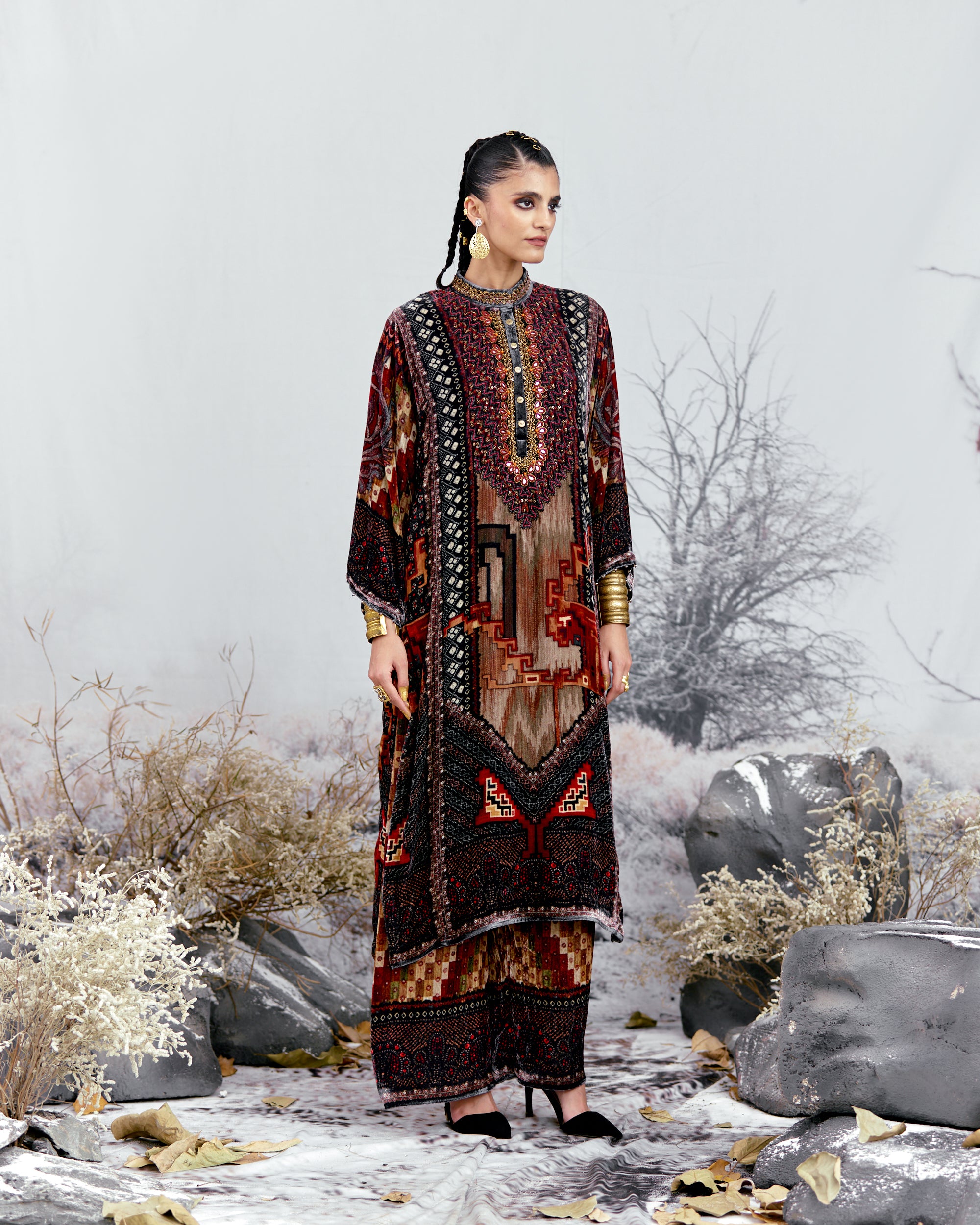 Tijori : Ghazala - Taupe/Black
