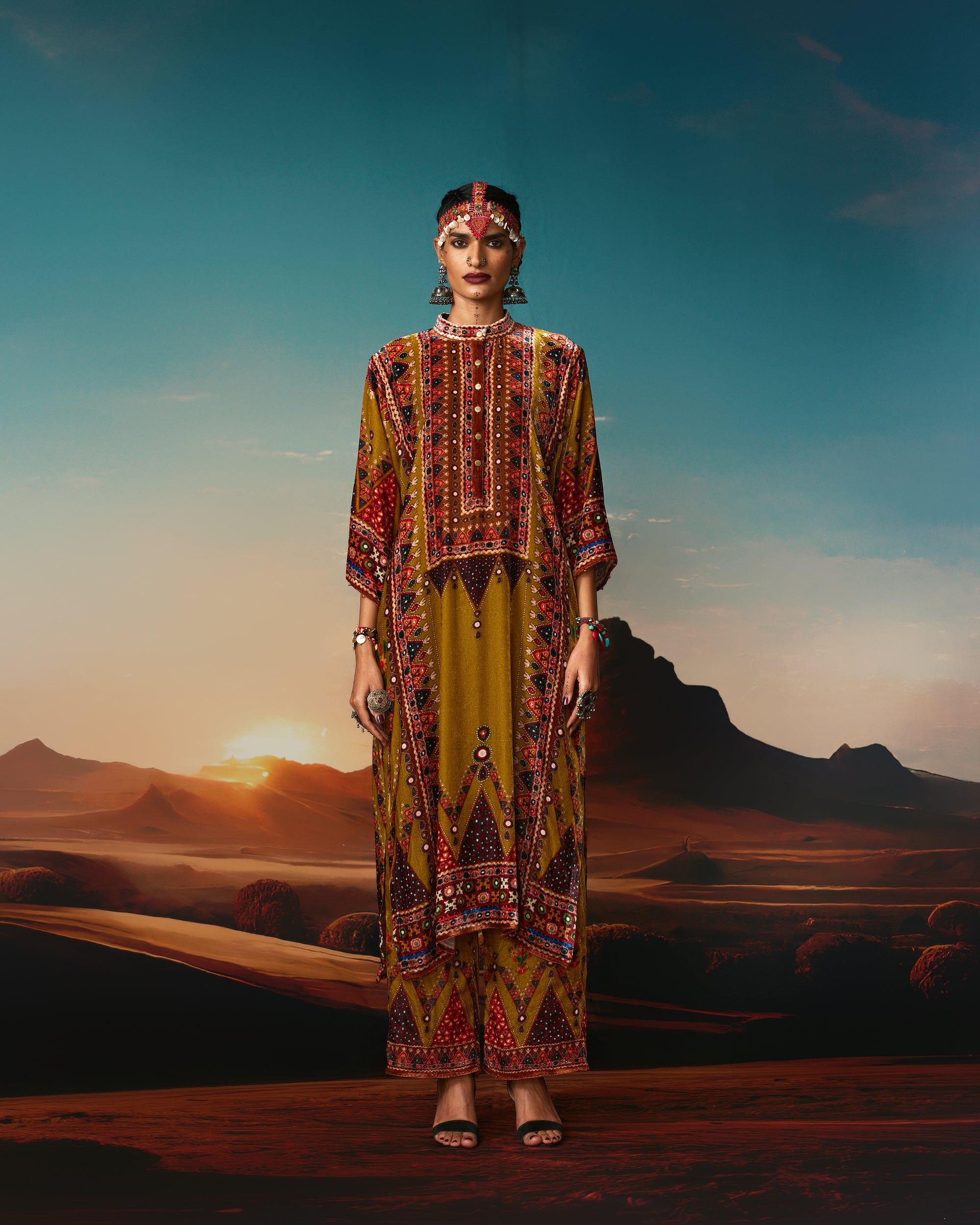 Kutch : Ghazala - Anise Green