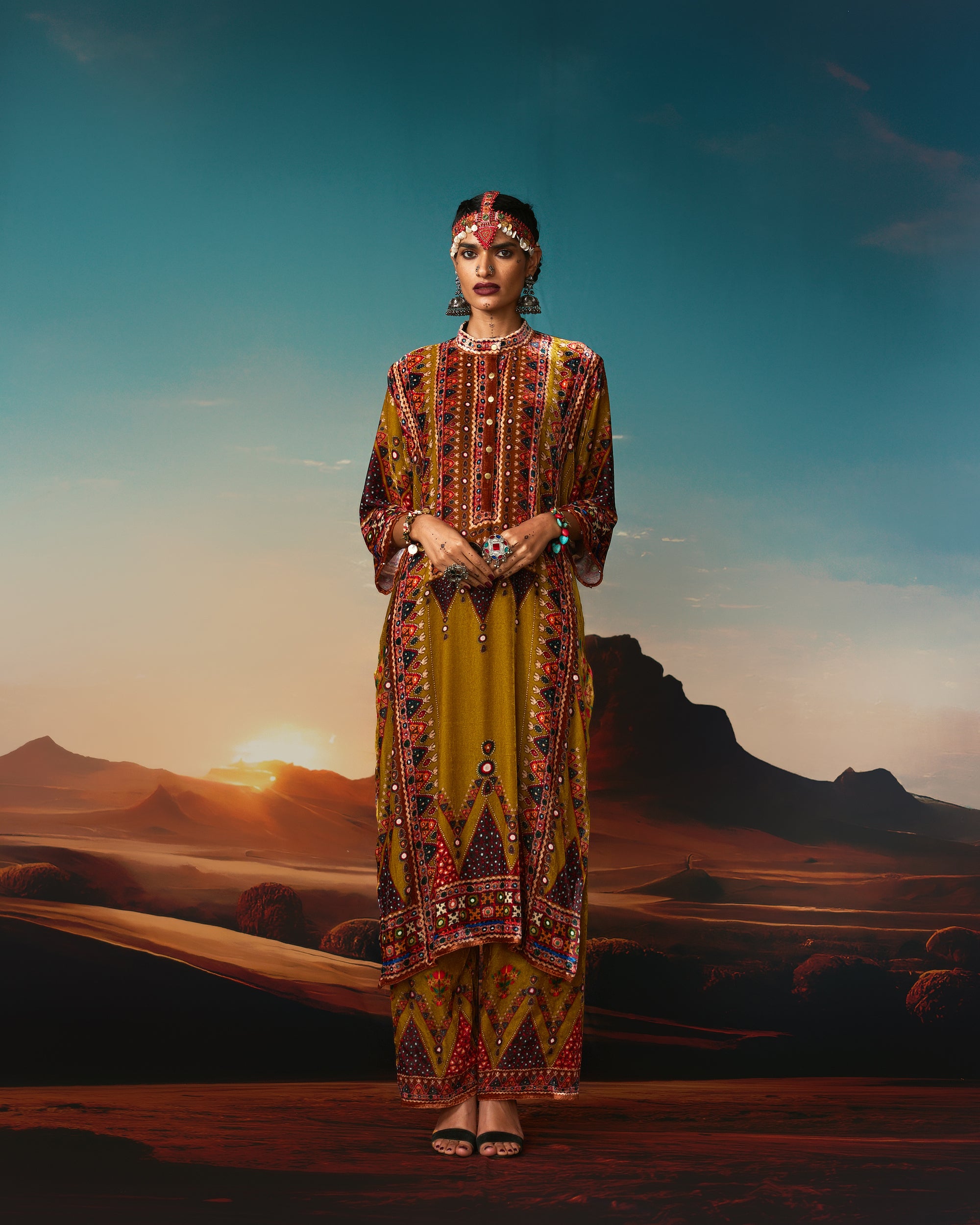 Kutch : Ghazala - Anise Green
