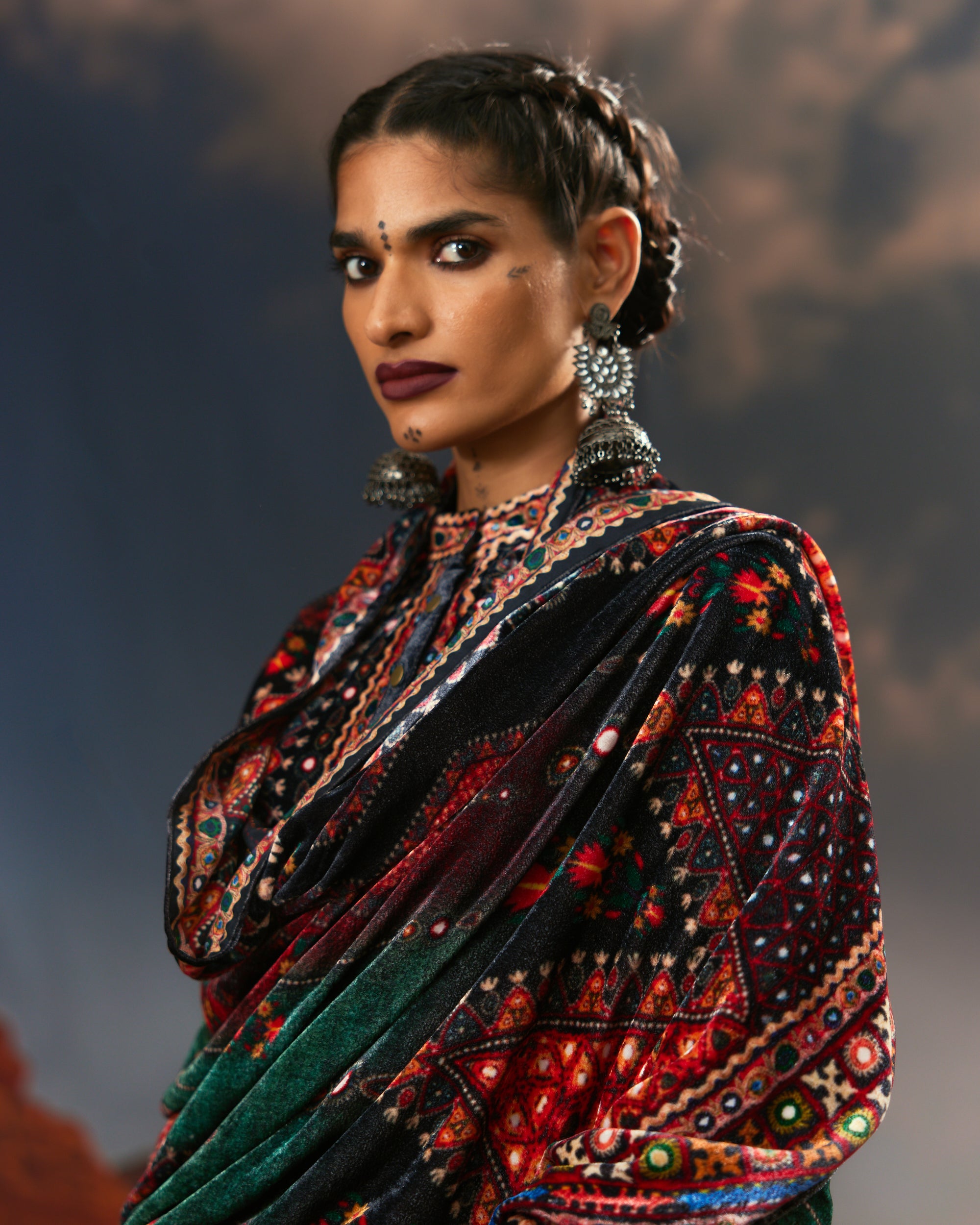 Kutch : Ghazala - Red/Teal/Black