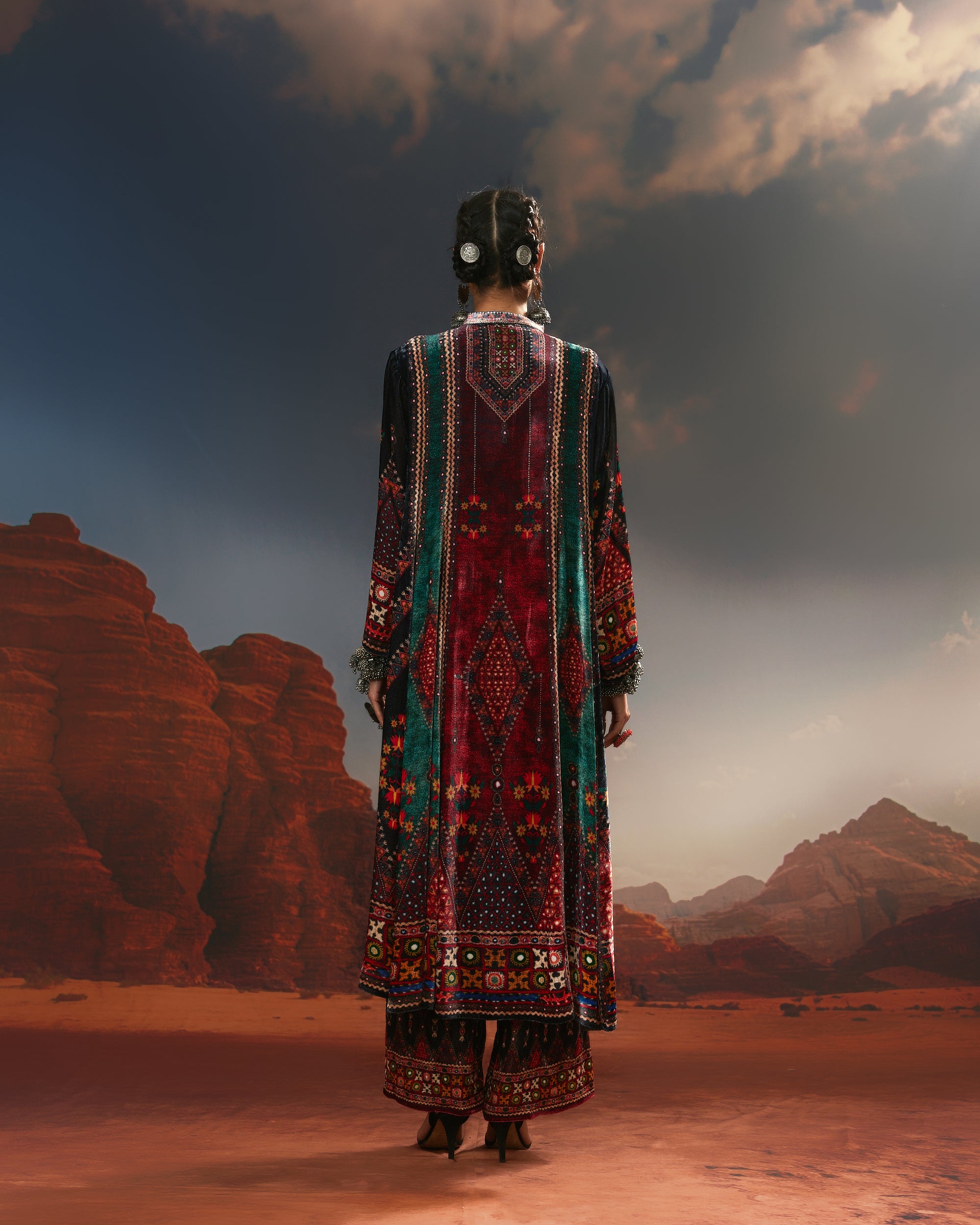 Kutch : Ada - Red/Teal/Black