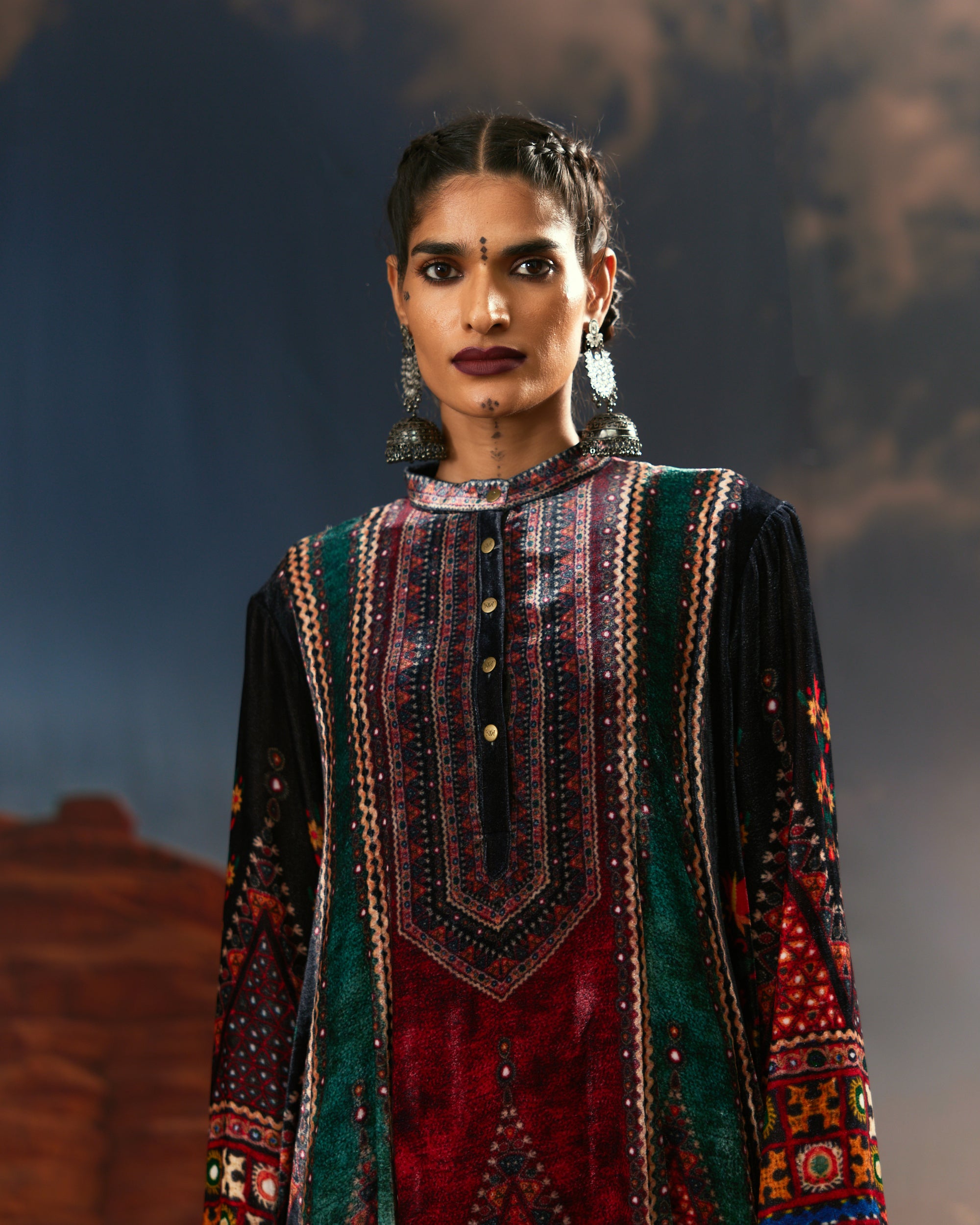 Kutch : Ada - Red/Teal/Black