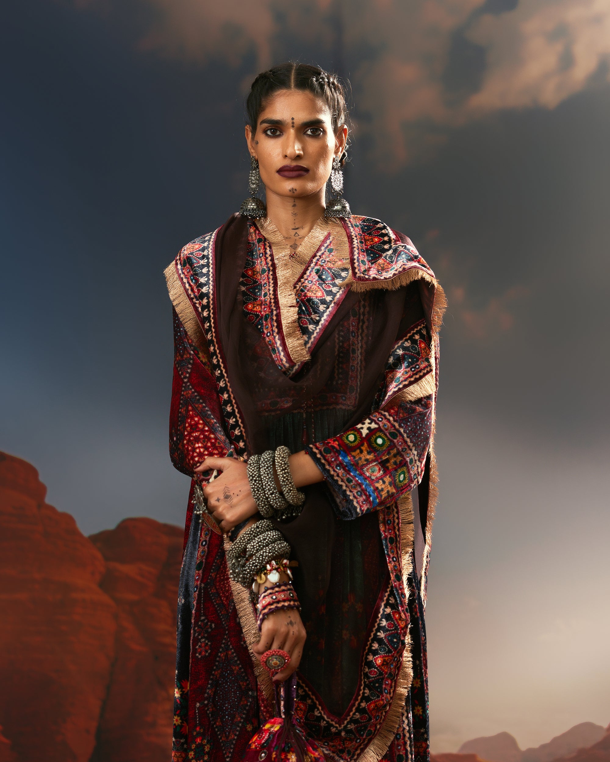 Kutch : Ada - Red/Teal/Black