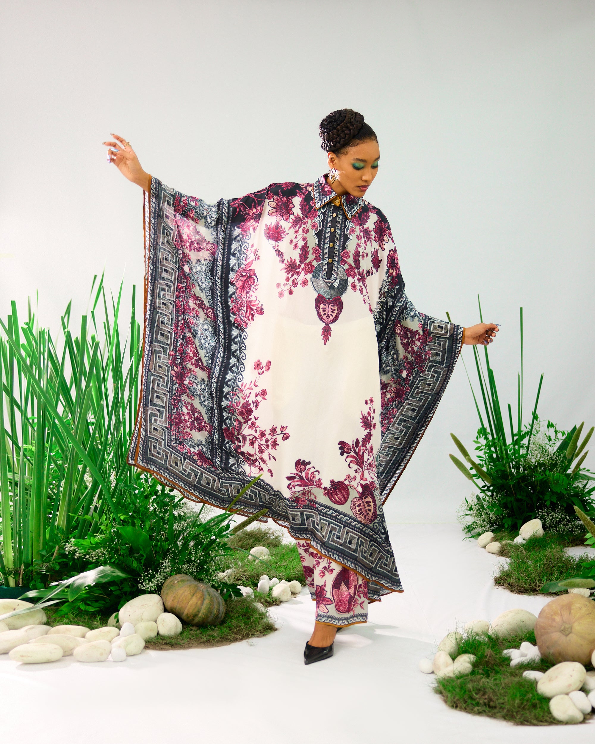 Florence : Sharifa - White/Raspberry