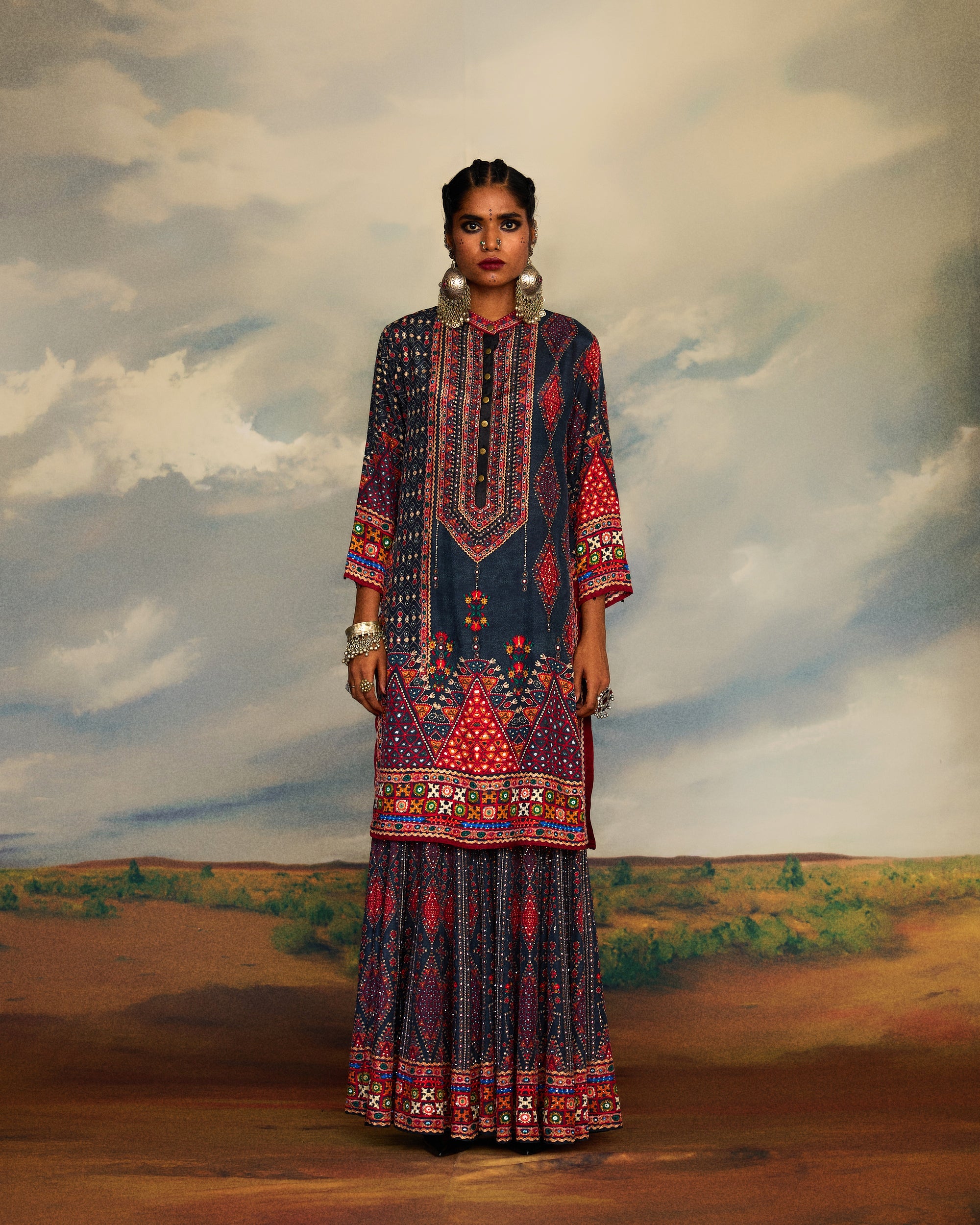 Kutch : Radha/Sharara - Charcoal