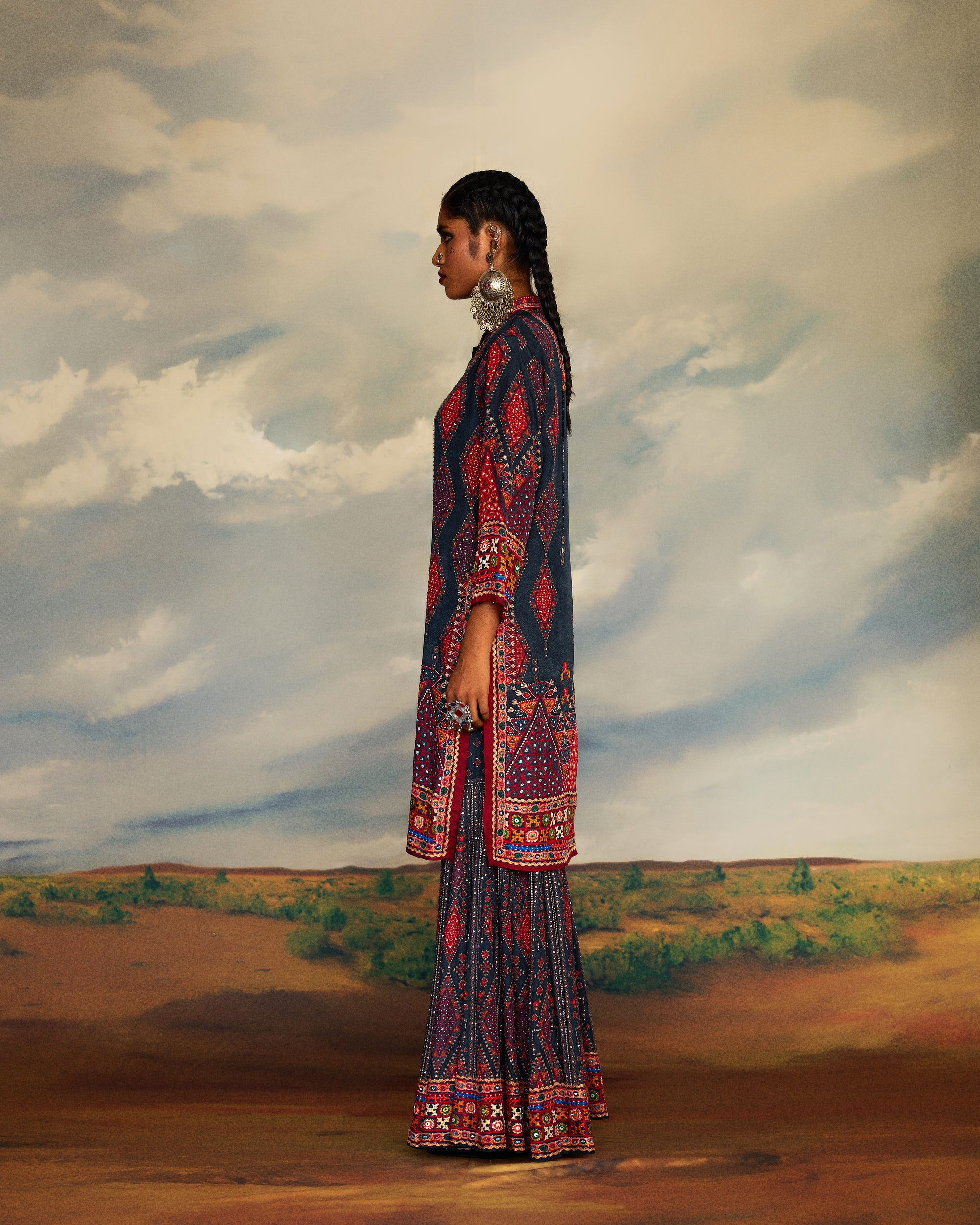Kutch : Radha/Sharara - Charcoal