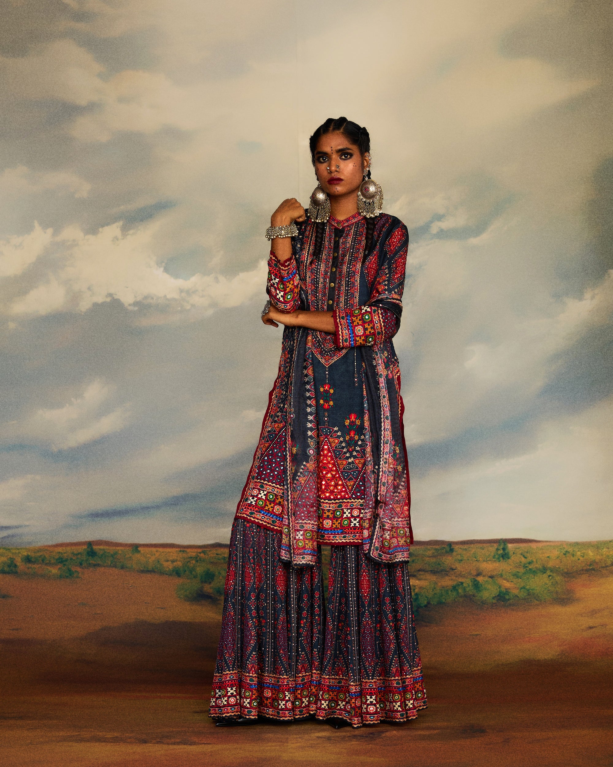 Kutch : Radha/Sharara - Charcoal