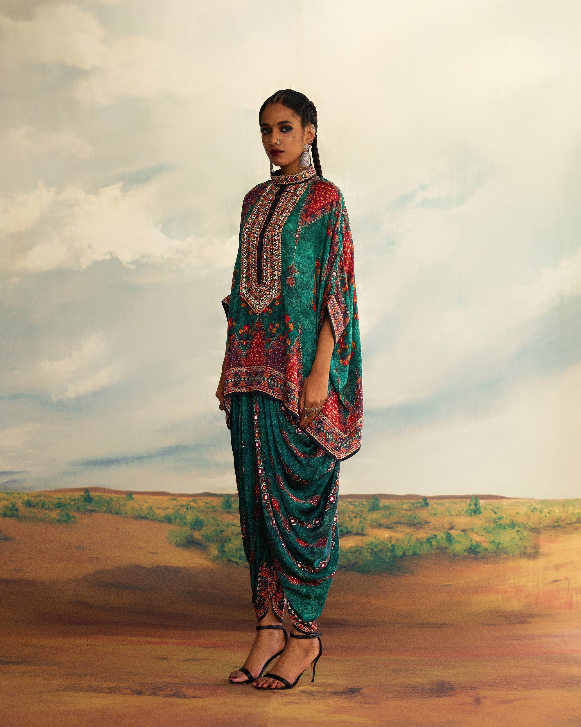 Kutch : Chanel/Afghan (emb) - Teal