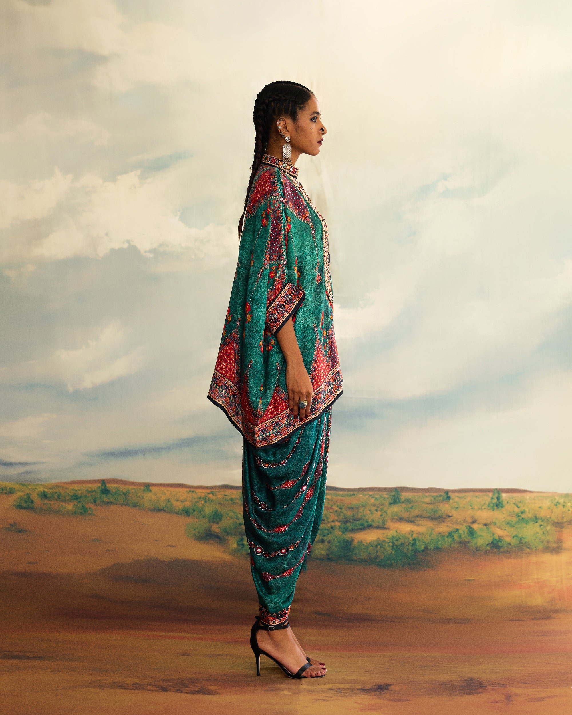 Kutch : Chanel/Afghan (emb) - Teal