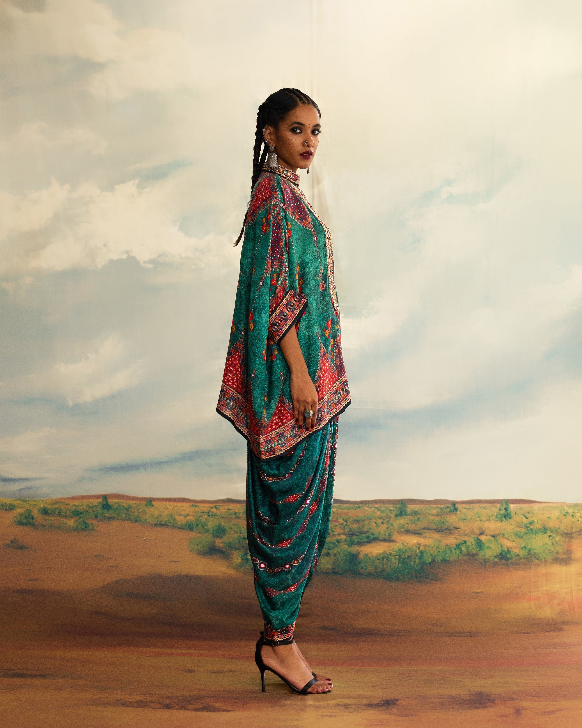Kutch : Chanel/Afghan (emb) - Teal