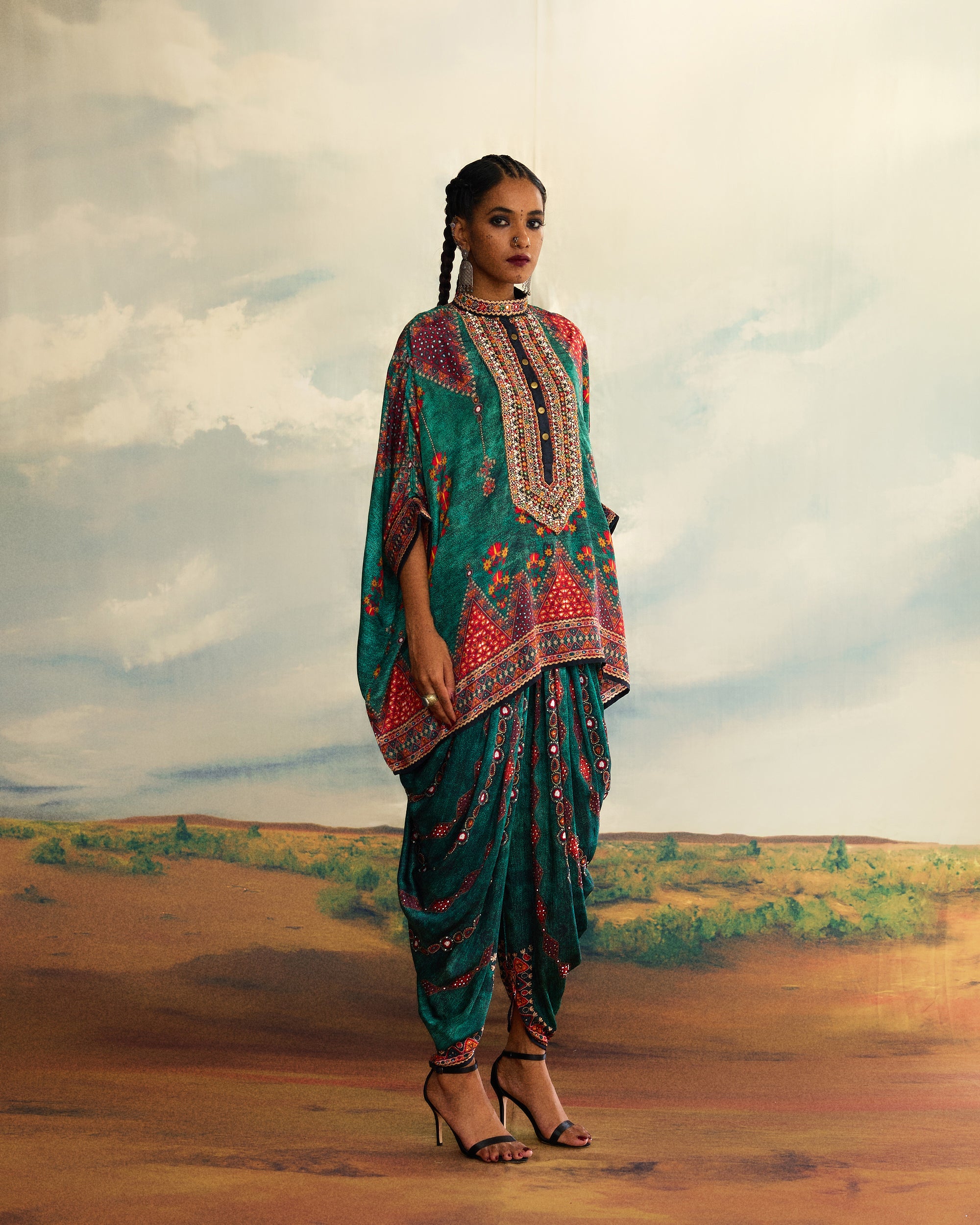 Kutch : Chanel/Afghan (emb) - Teal