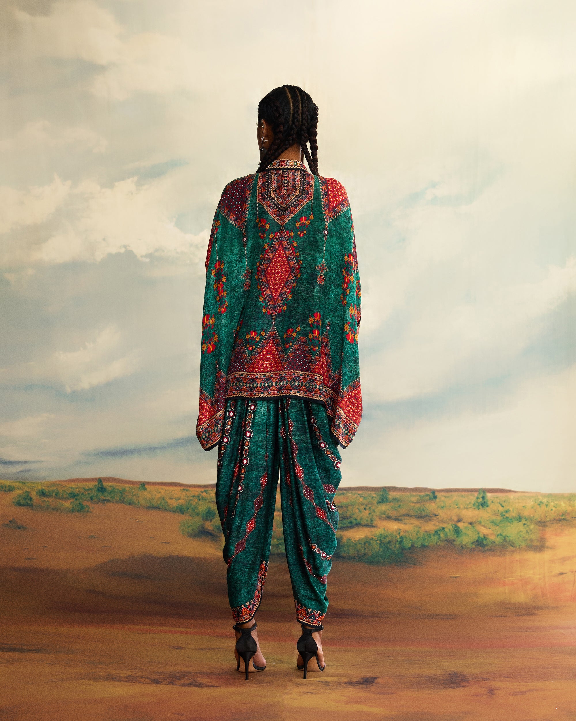 Kutch : Chanel/Afghan (emb) - Teal