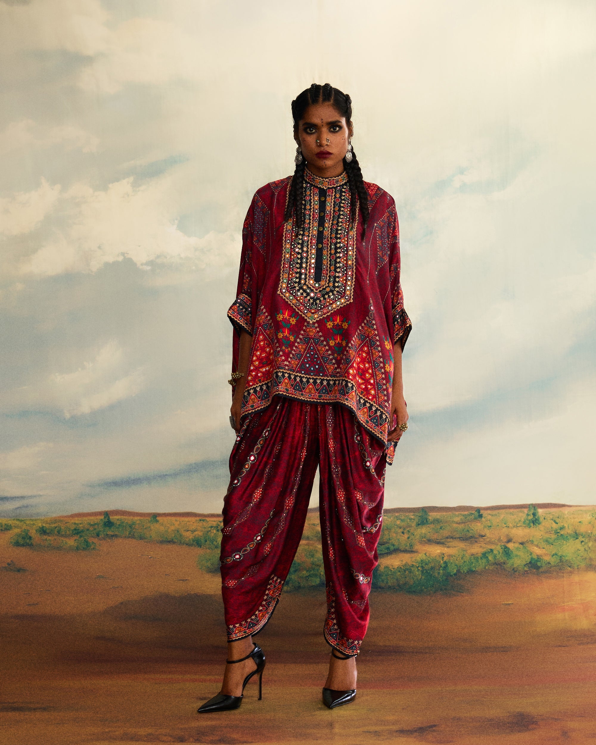 Kutch : Chanel/Afghan (emb) - Red