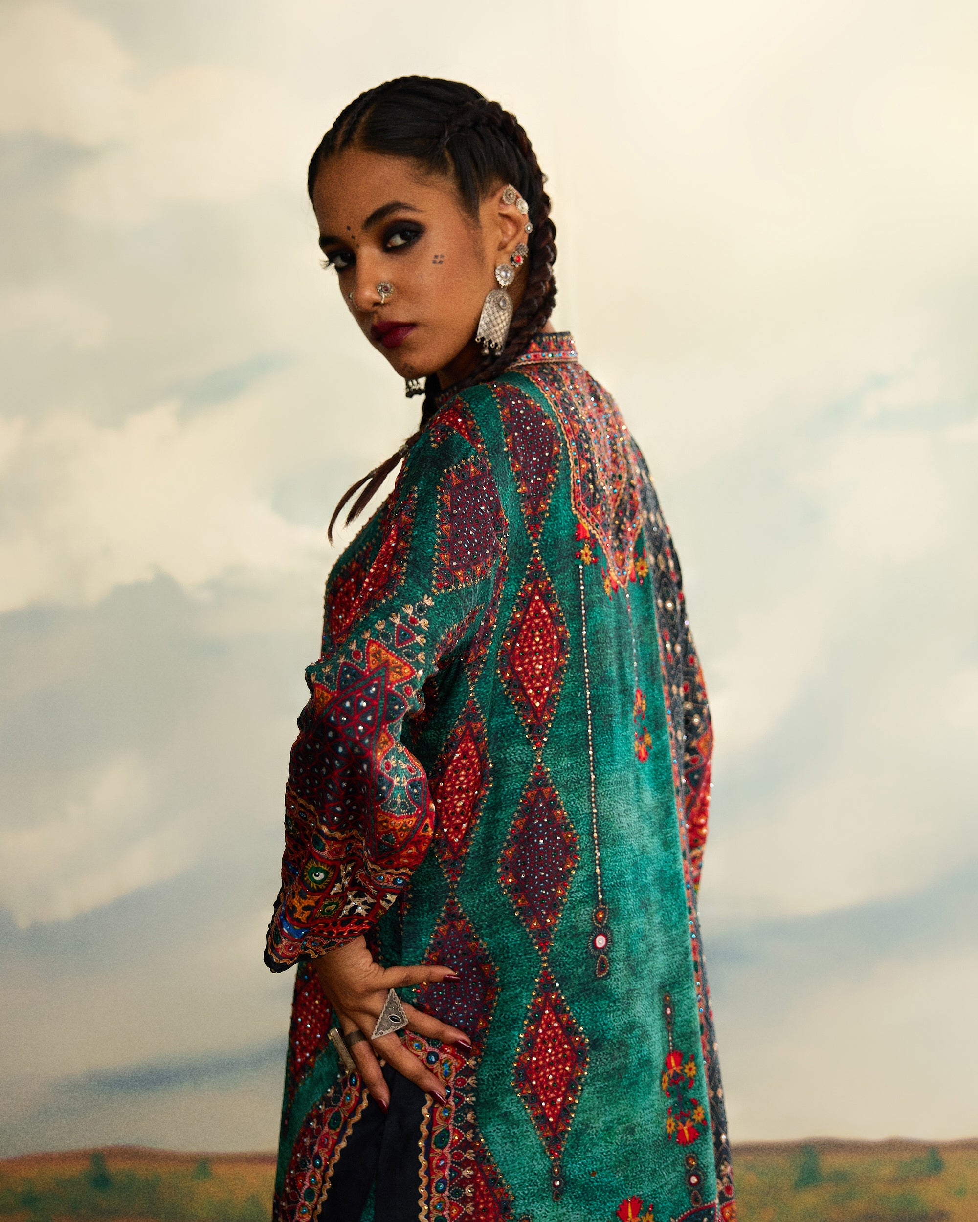 Kutch : Radha/Gharara - Teal