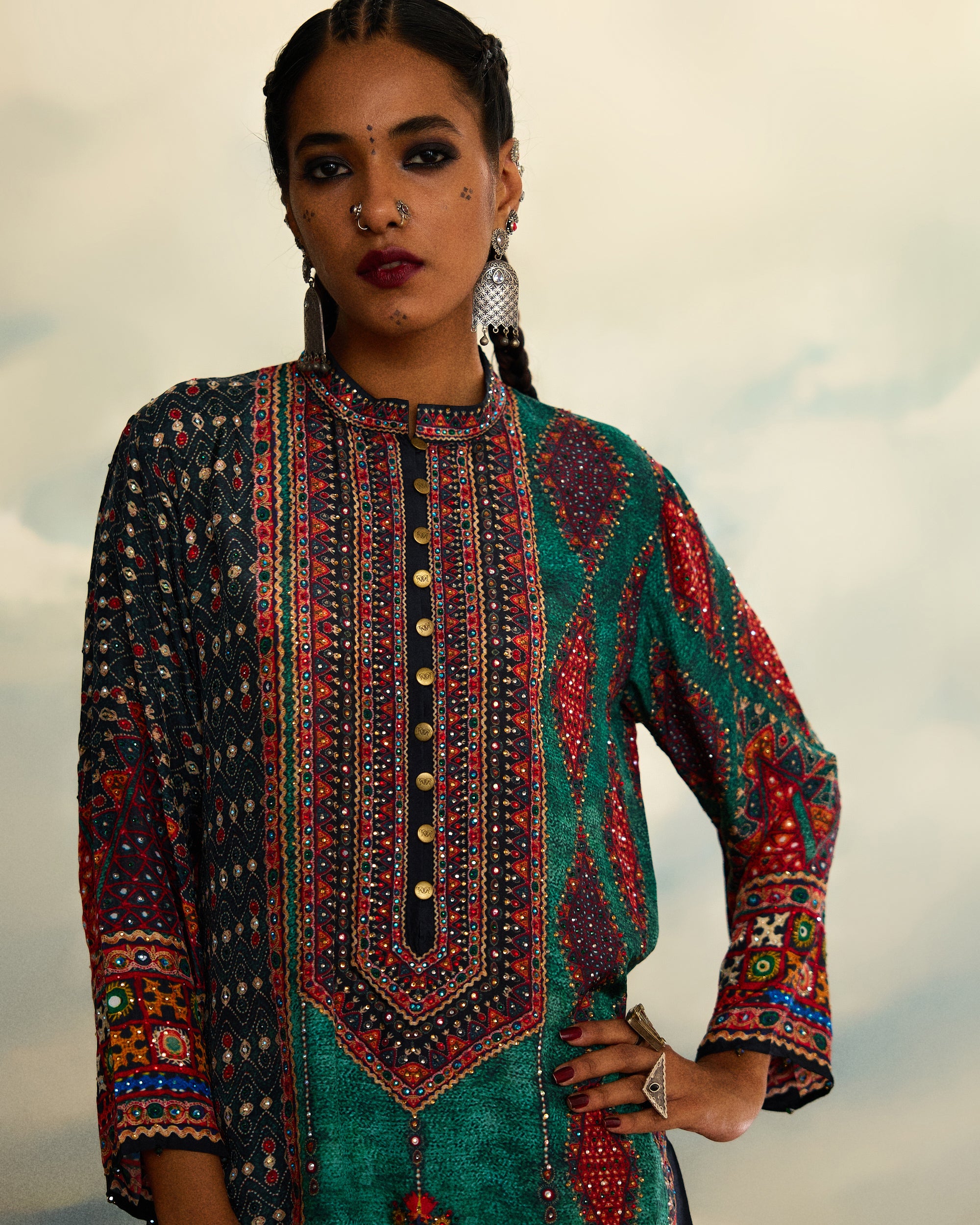 Kutch : Radha/Gharara - Teal