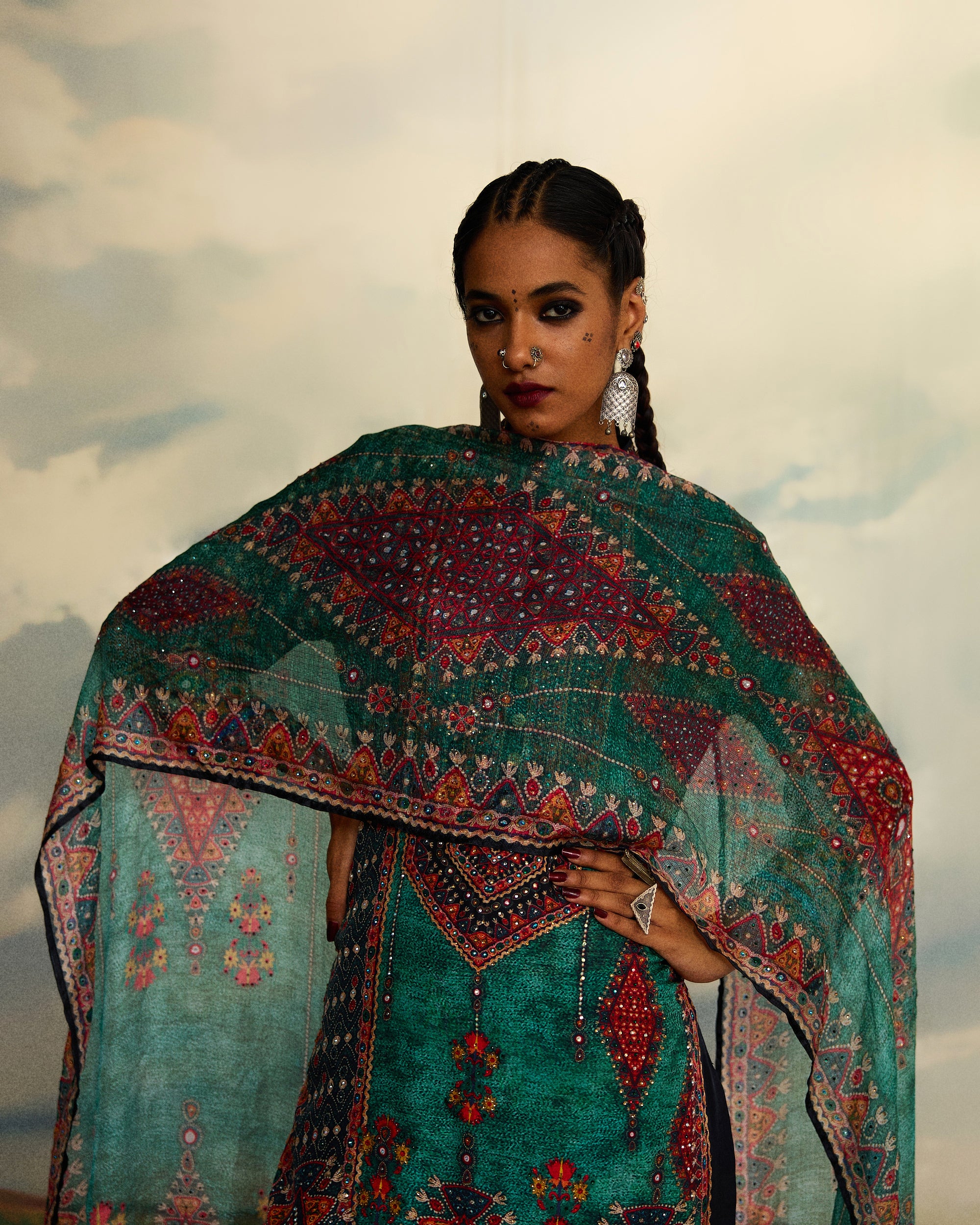 Kutch : Radha/Gharara - Teal