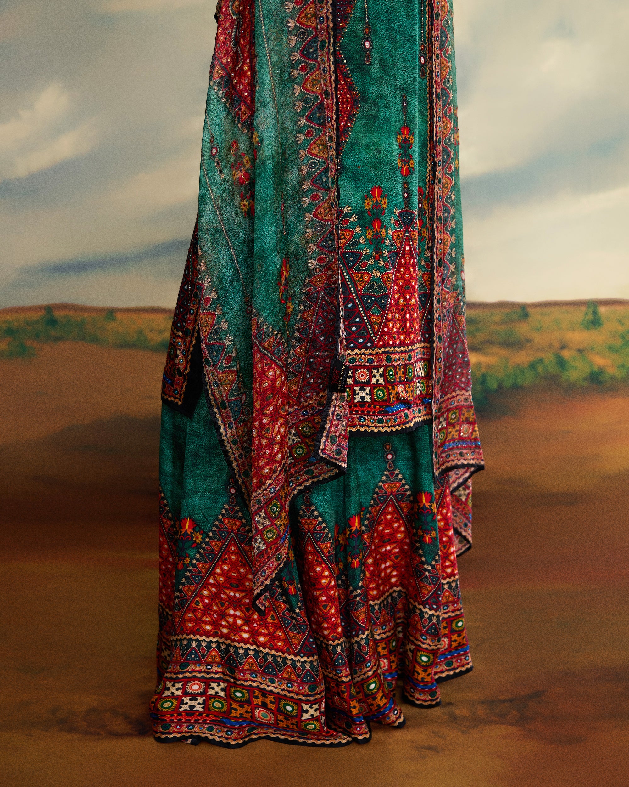 Kutch : Radha/Gharara - Teal