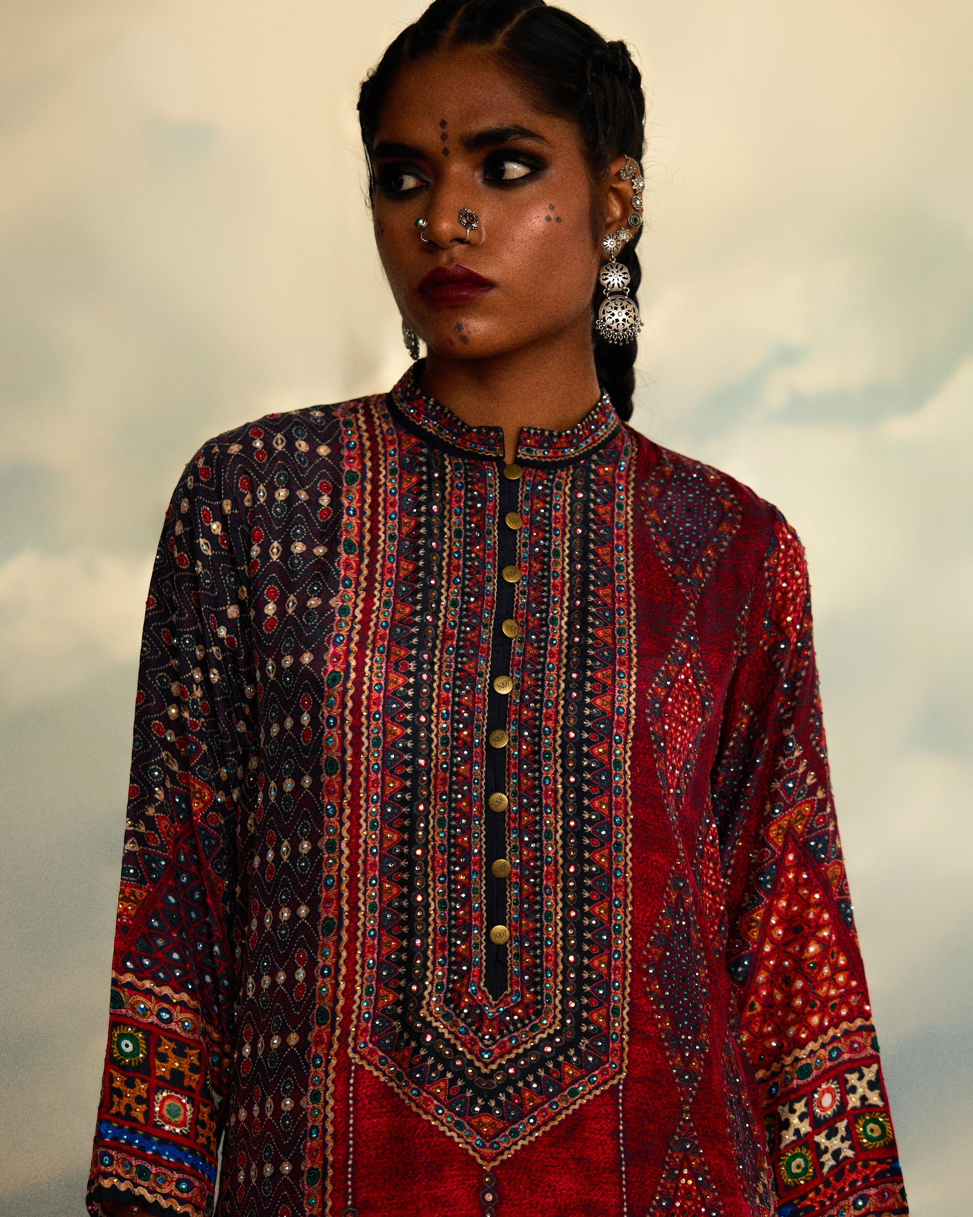 Kutch : Radha/Gharara - Red