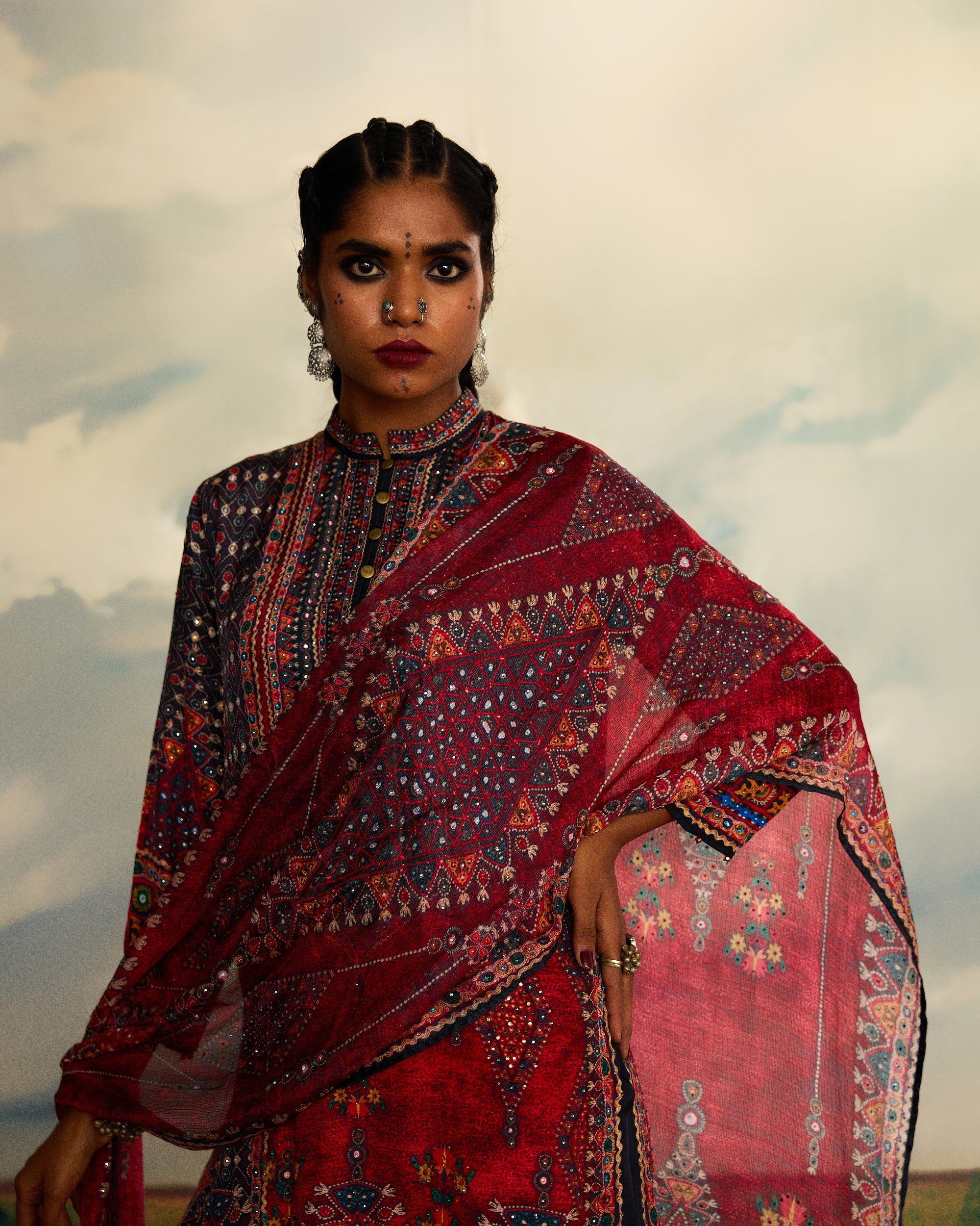 Kutch : Radha/Gharara - Red