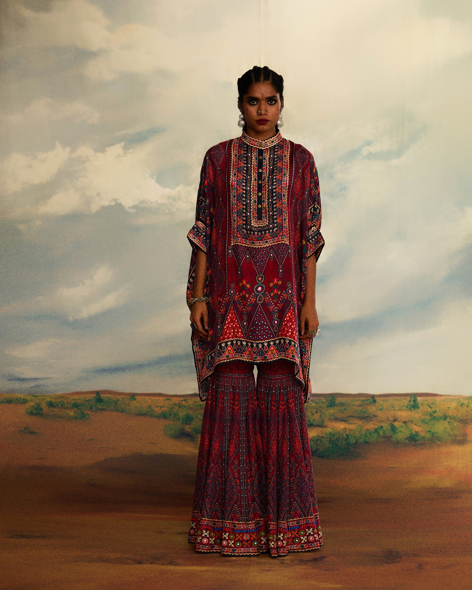 Kutch : Chanel 36"/Sharara - Red