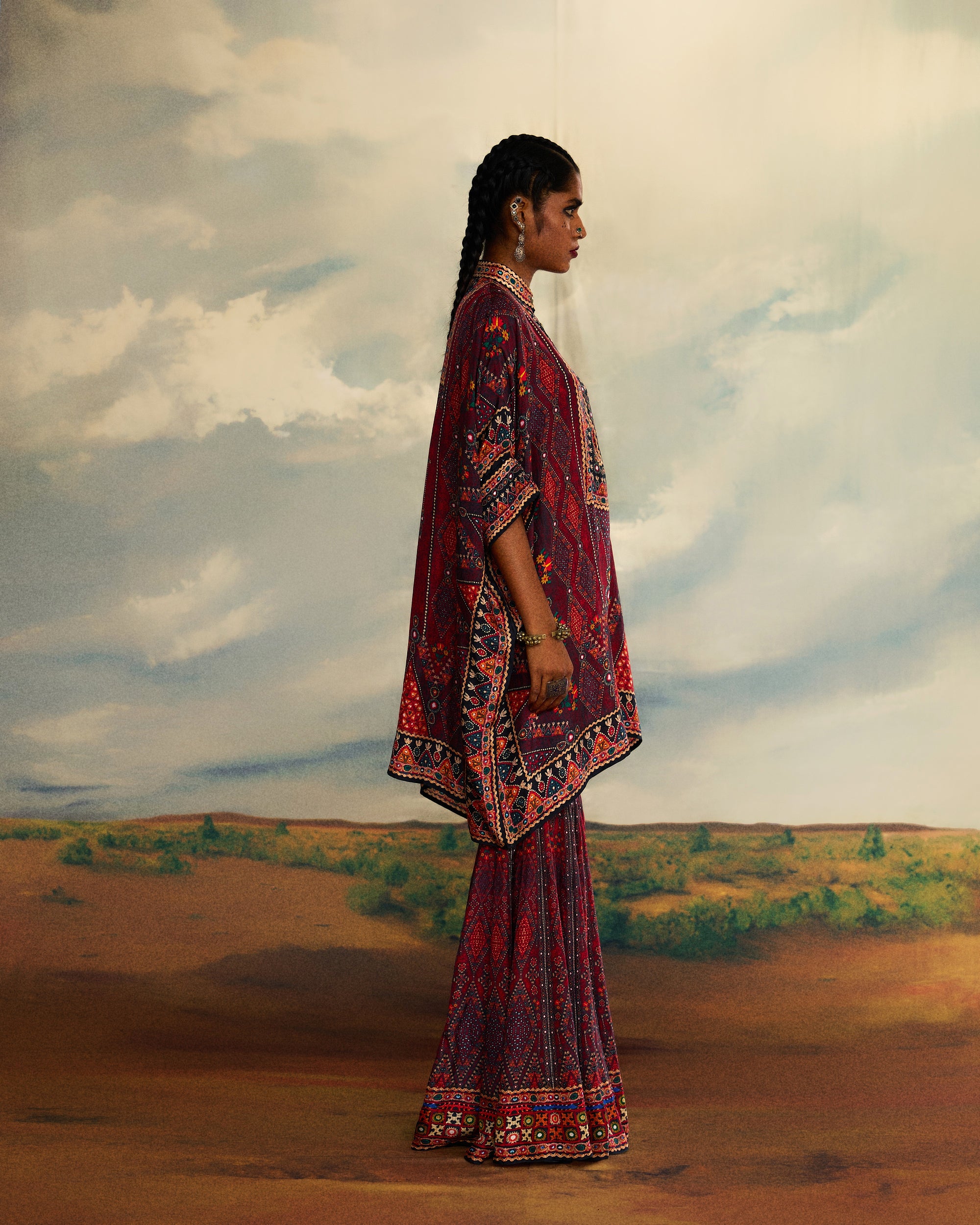Kutch : Chanel 36"/Sharara - Red
