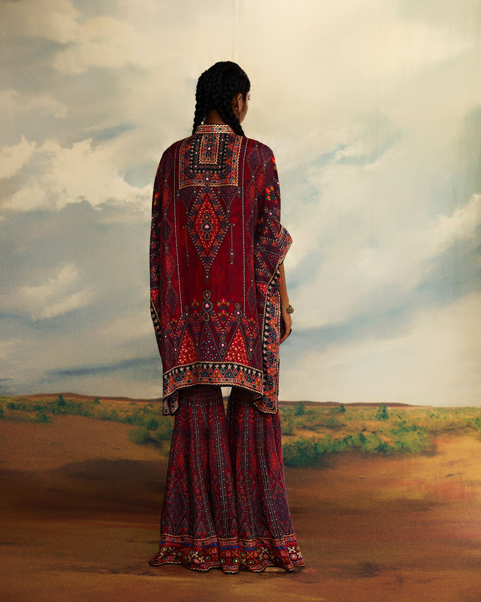 Kutch : Chanel 36"/Sharara - Red