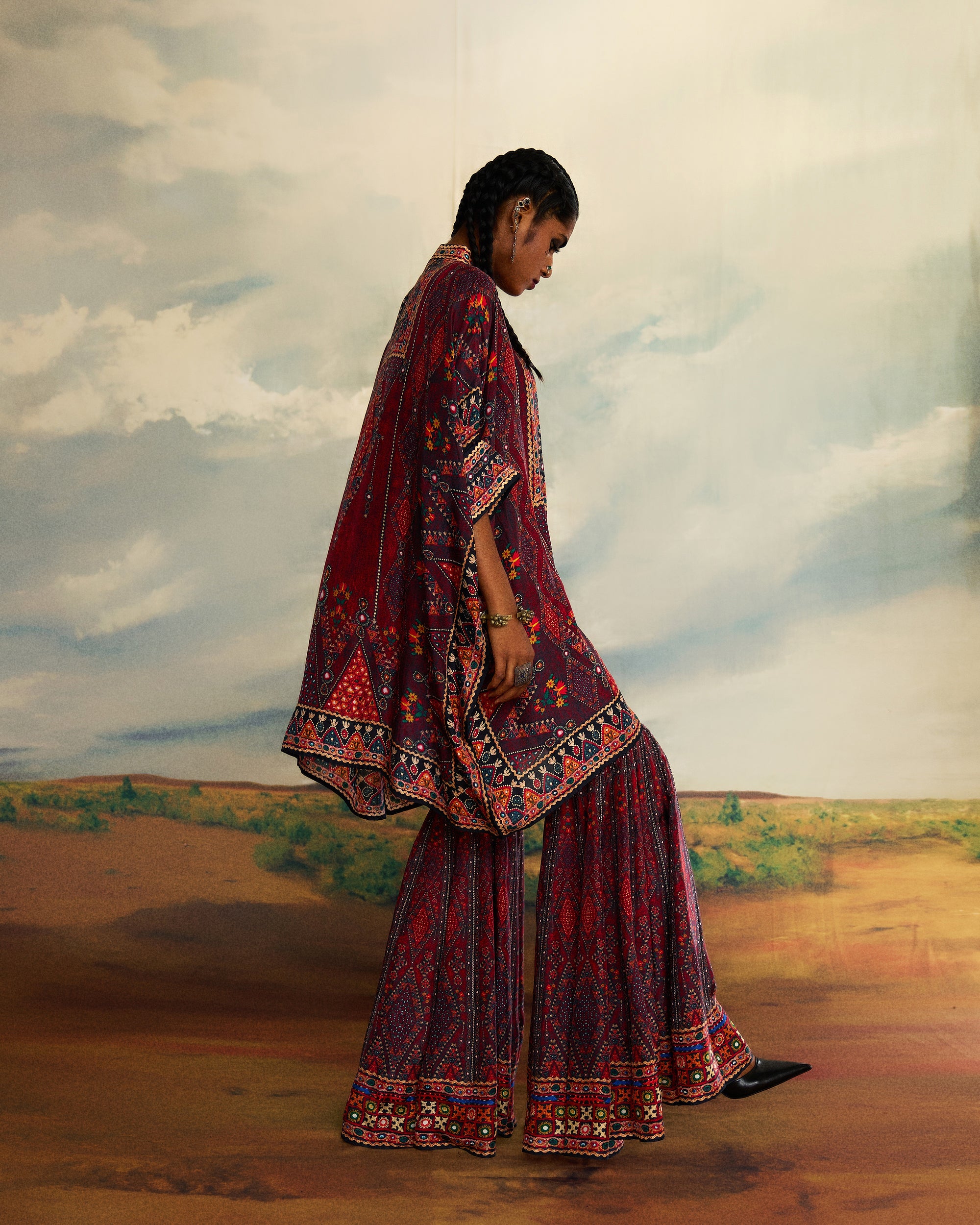 Kutch : Chanel 36"/Sharara - Red