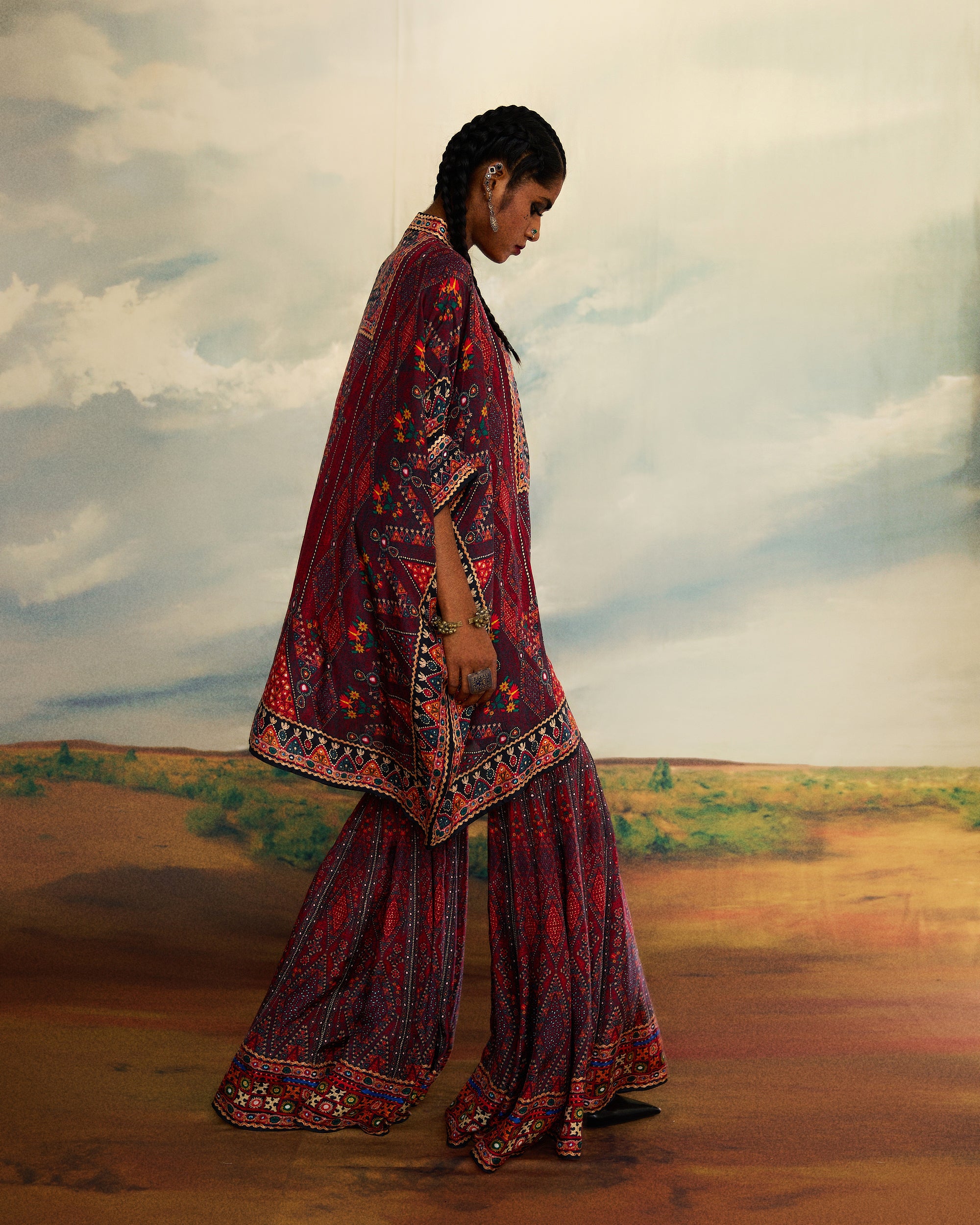 Kutch : Chanel 36"/Sharara - Red