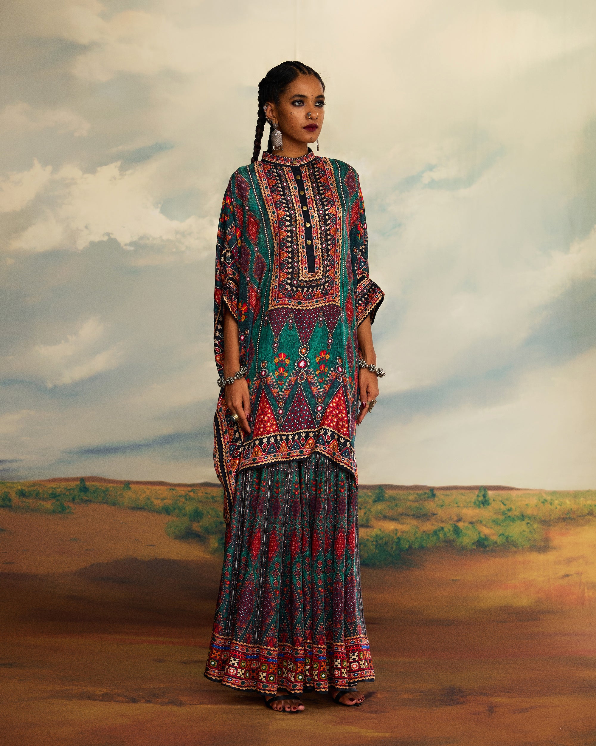 Kutch : Chanel 36"/Sharara - Teal