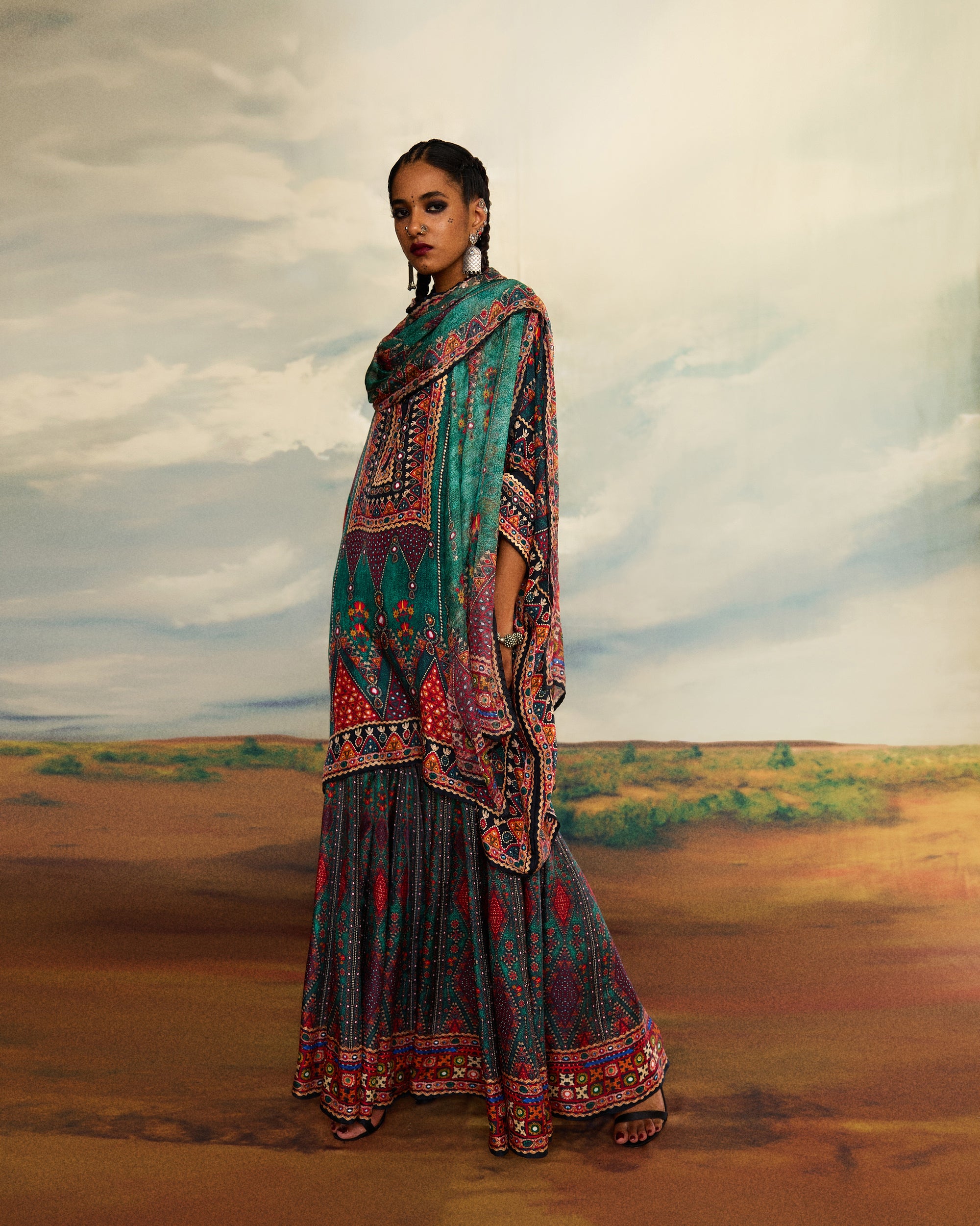 Kutch : Chanel 36"/Sharara - Teal