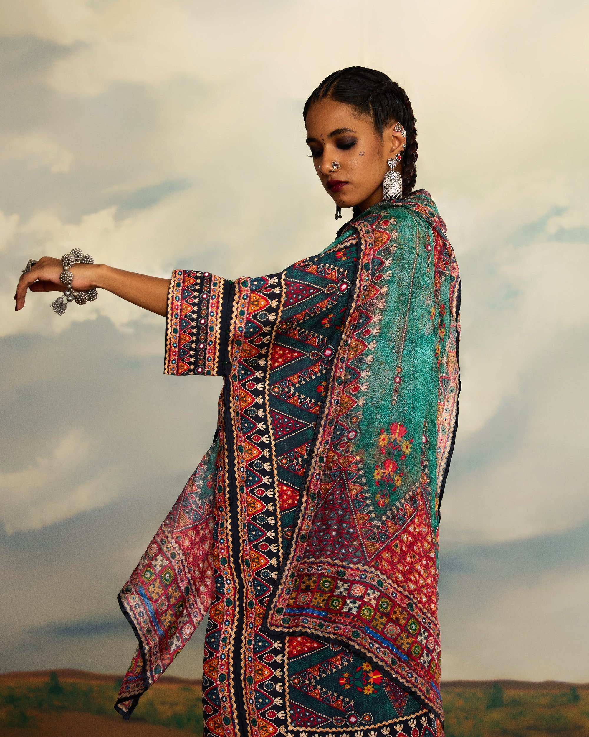 Kutch : Chanel 36"/Sharara - Teal