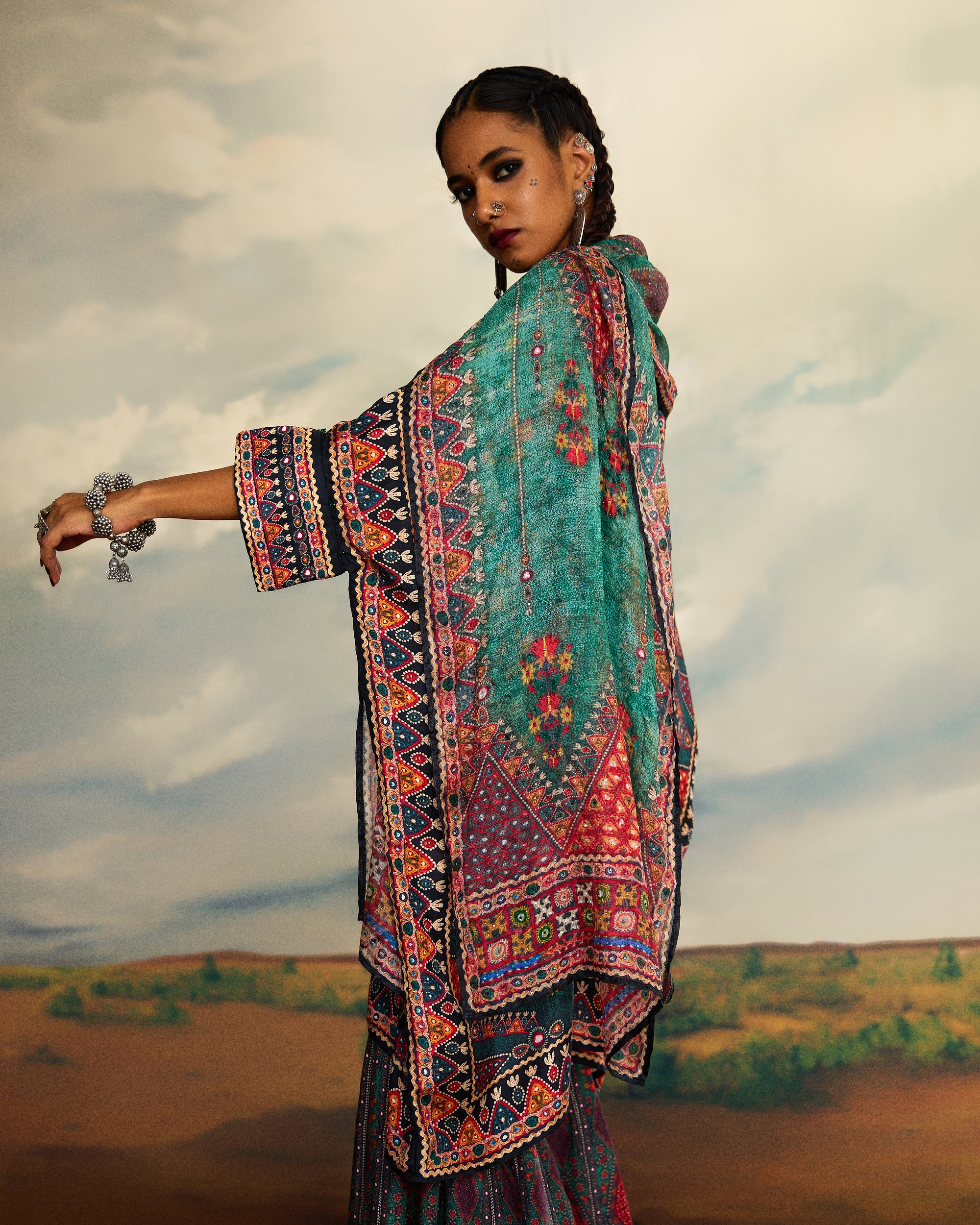 Kutch : Chanel 36"/Sharara - Teal