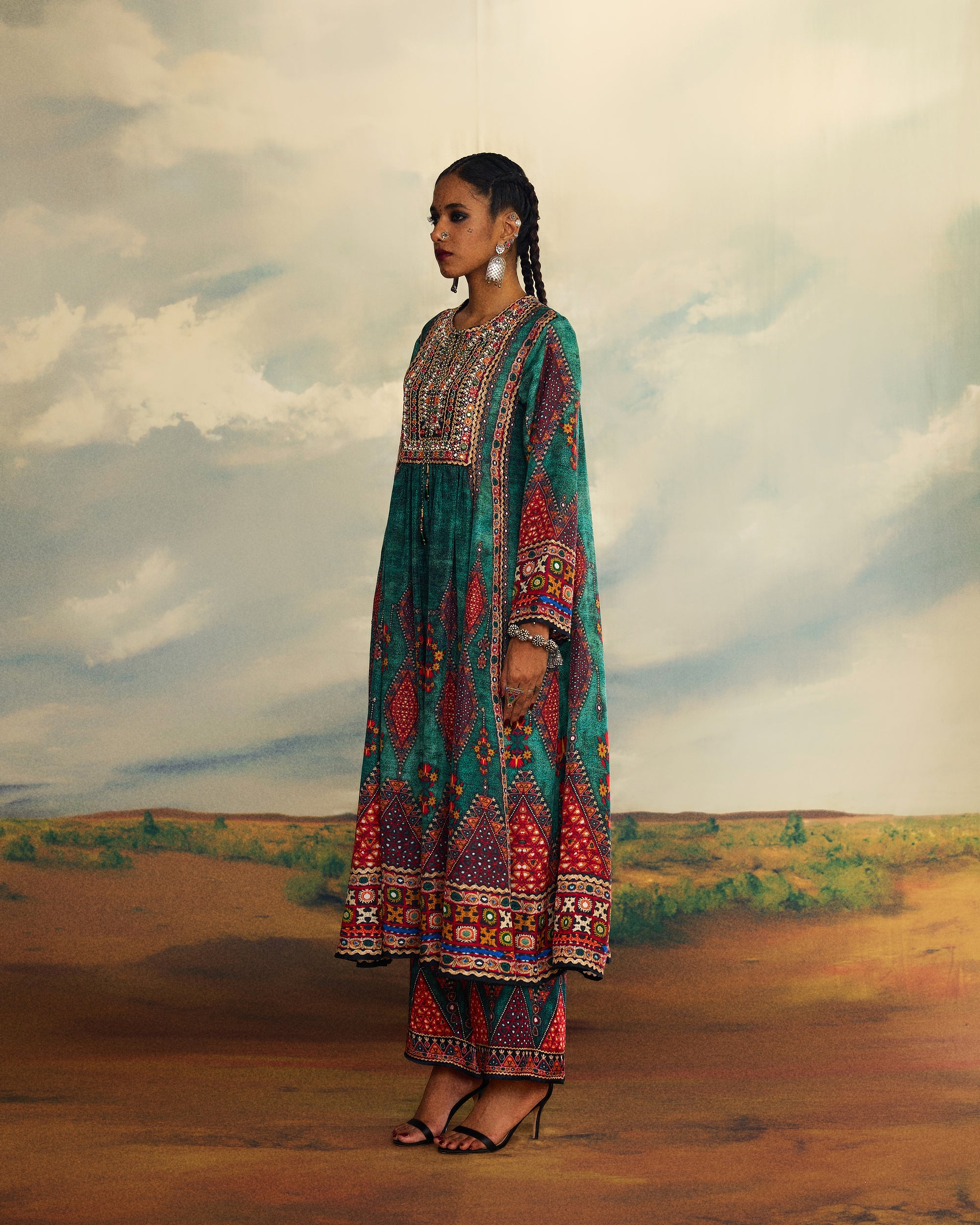 Kutch : Anisha - Teal