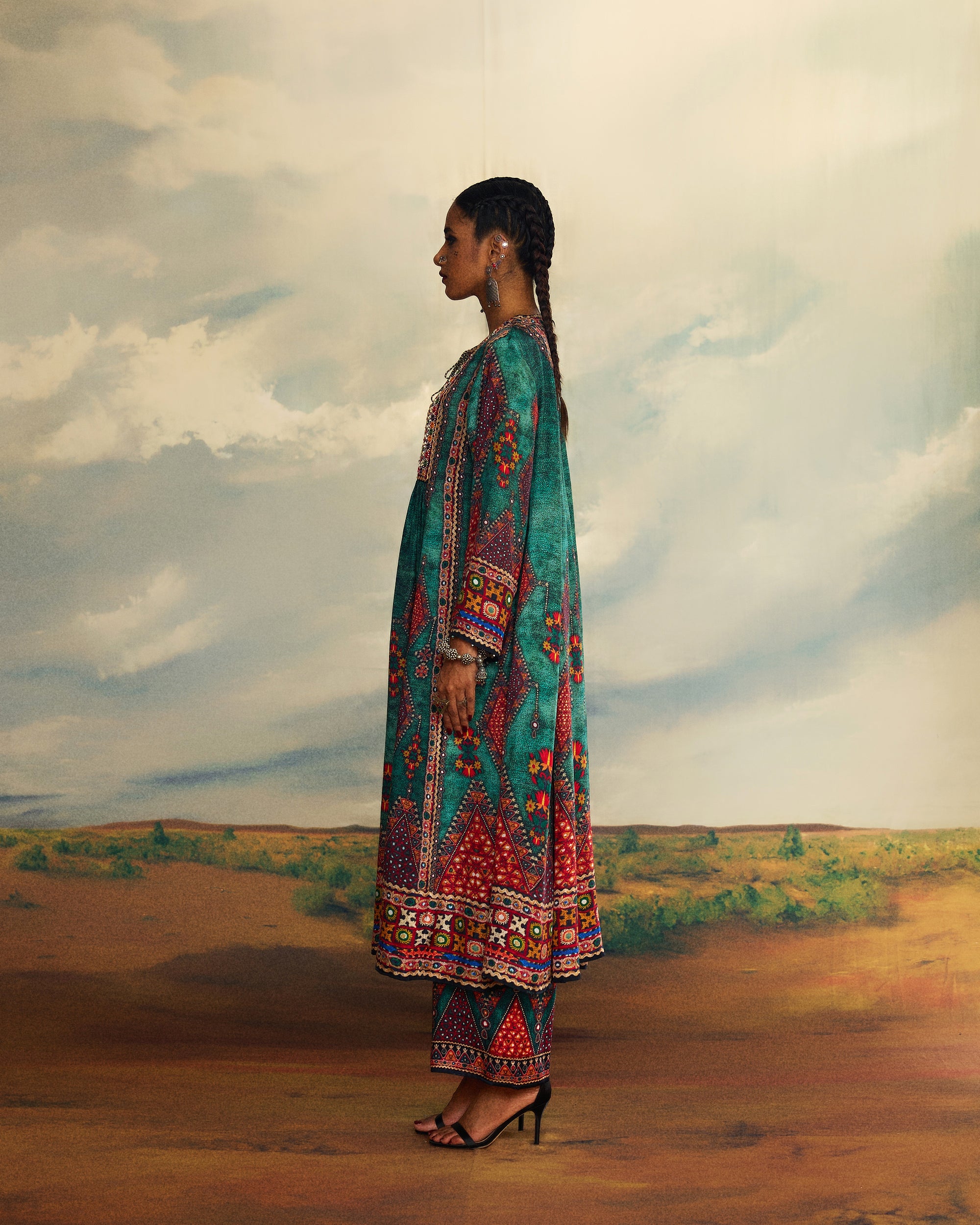 Kutch : Anisha - Teal