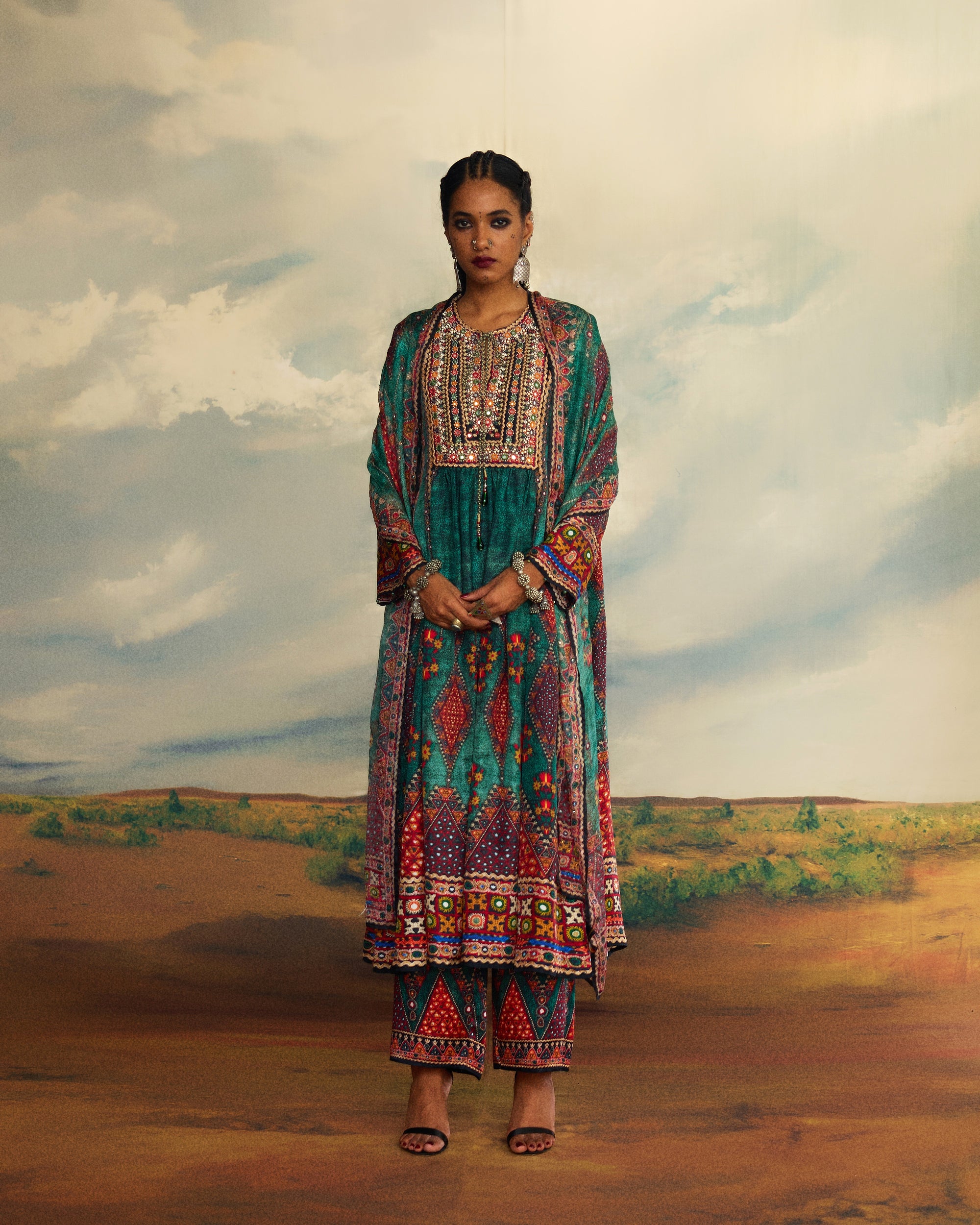 Kutch : Anisha - Teal