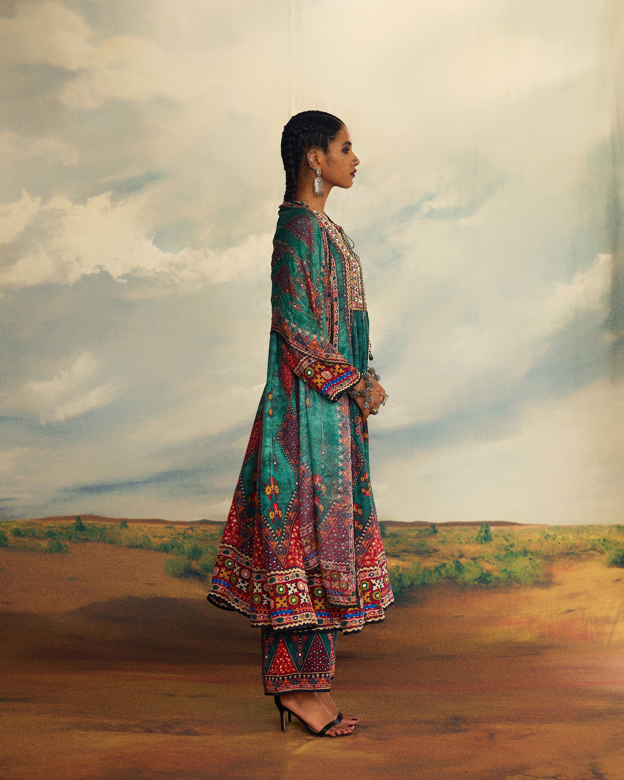 Kutch : Anisha - Teal