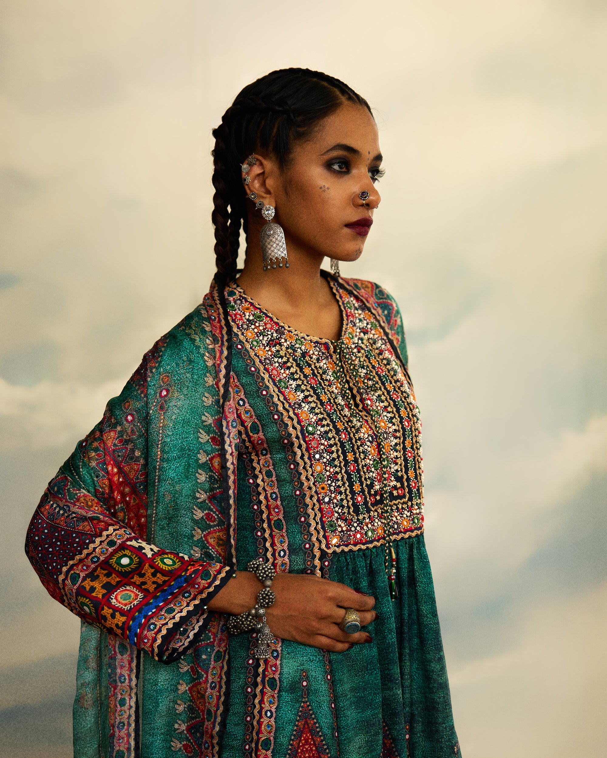 Kutch : Anisha - Teal