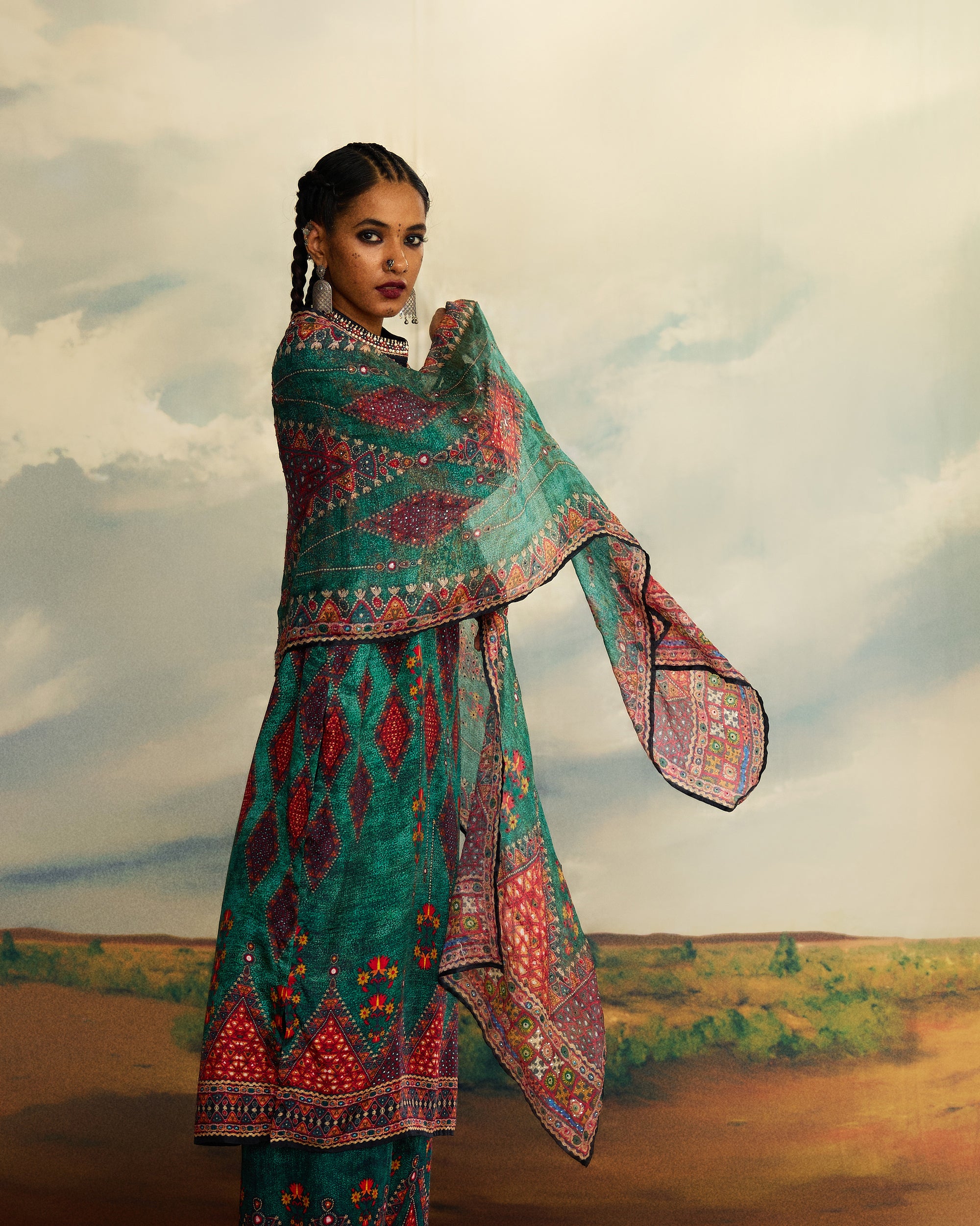 Kutch : Champa - Teal