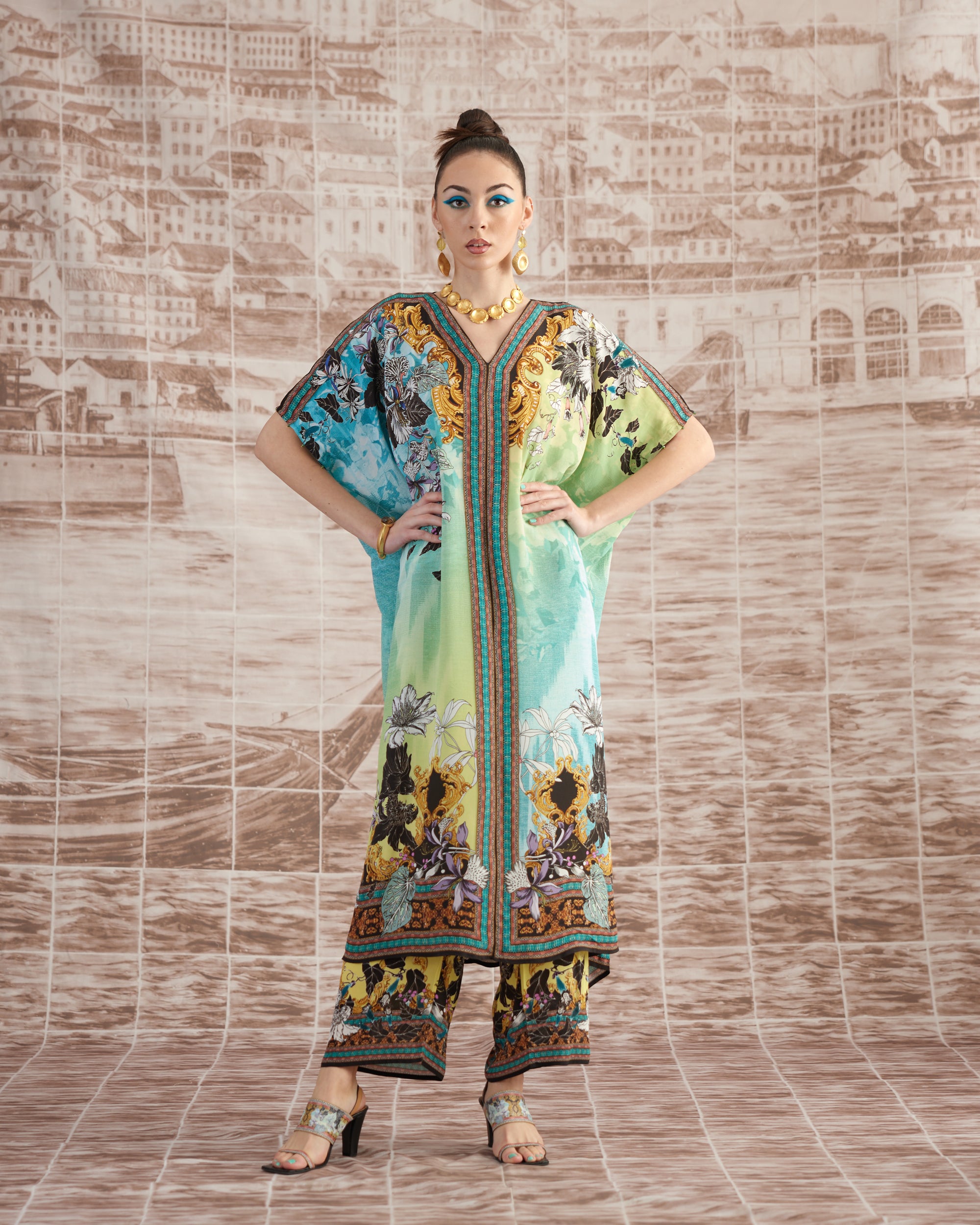 Love in Portofino (Maldives) : Majida - Aqua/Lime