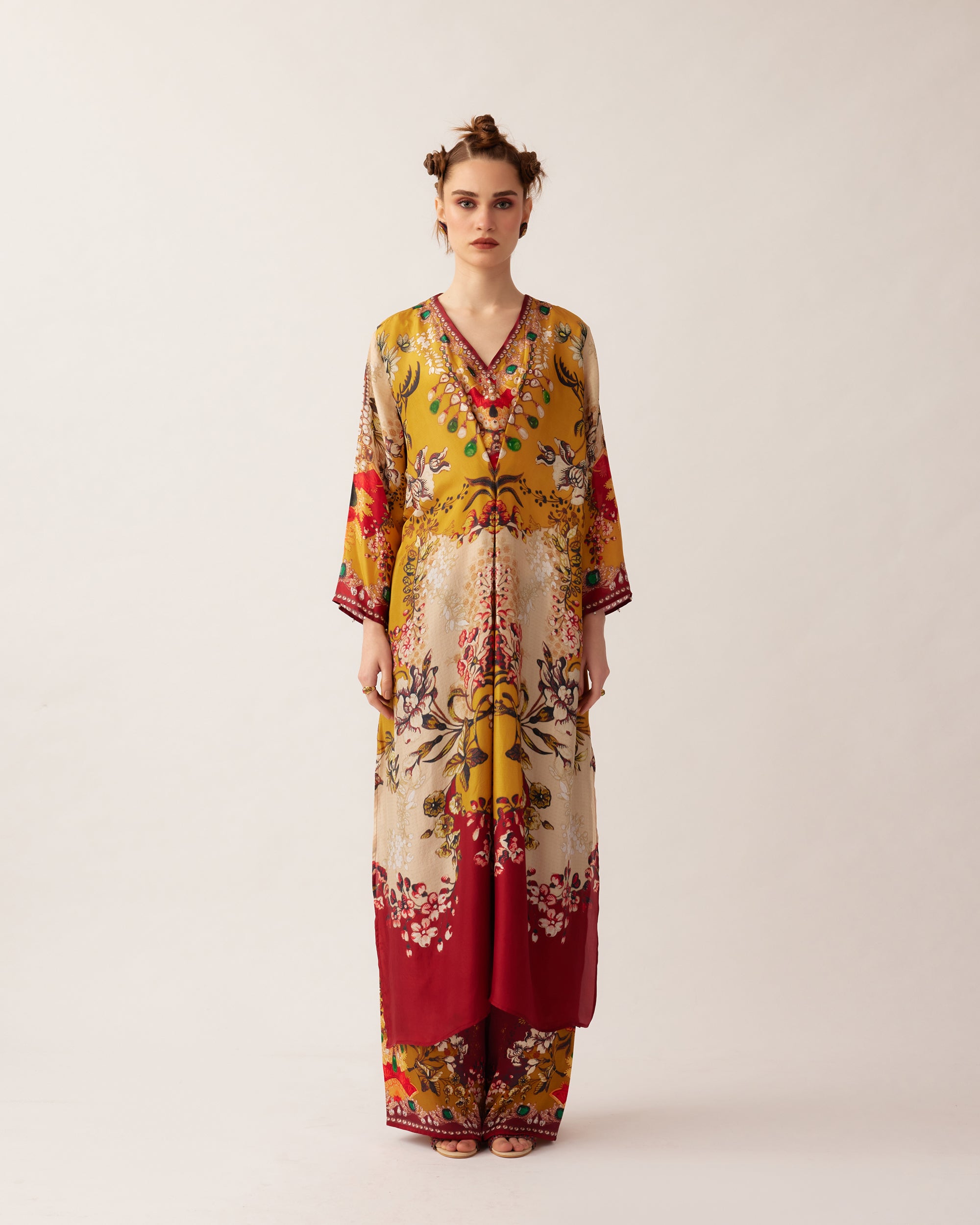 Nizam : Banno - Mustard/Red