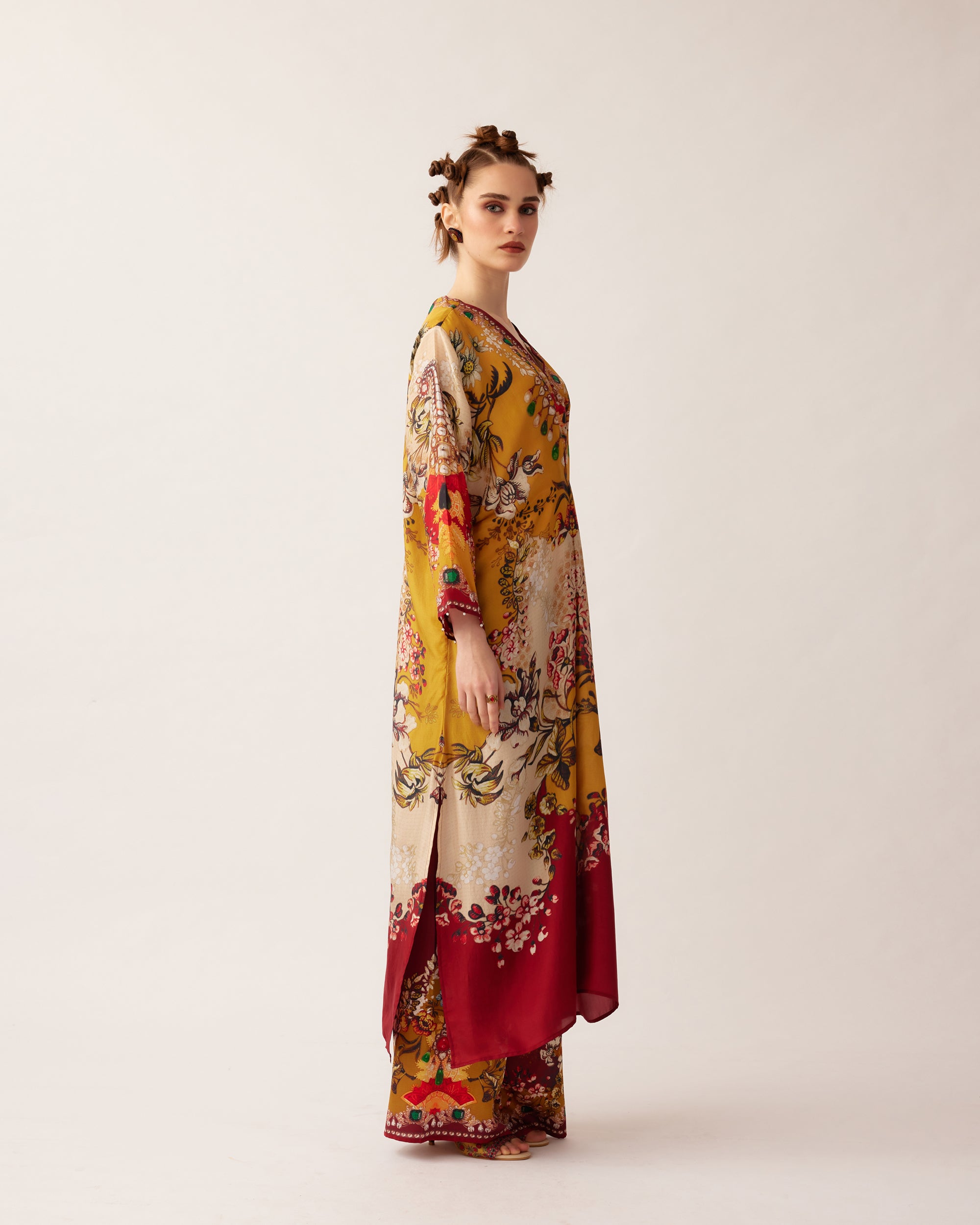 Nizam : Banno - Mustard/Red