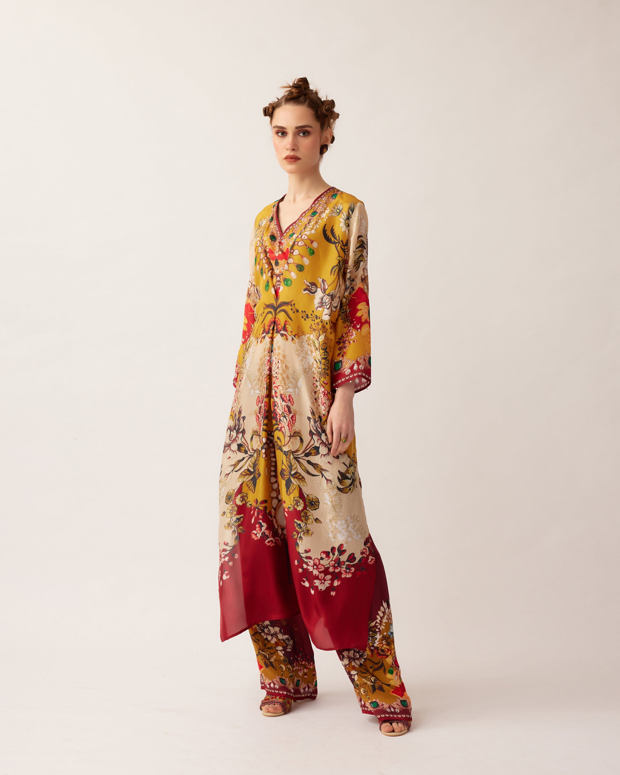 Nizam : Banno - Mustard/Red