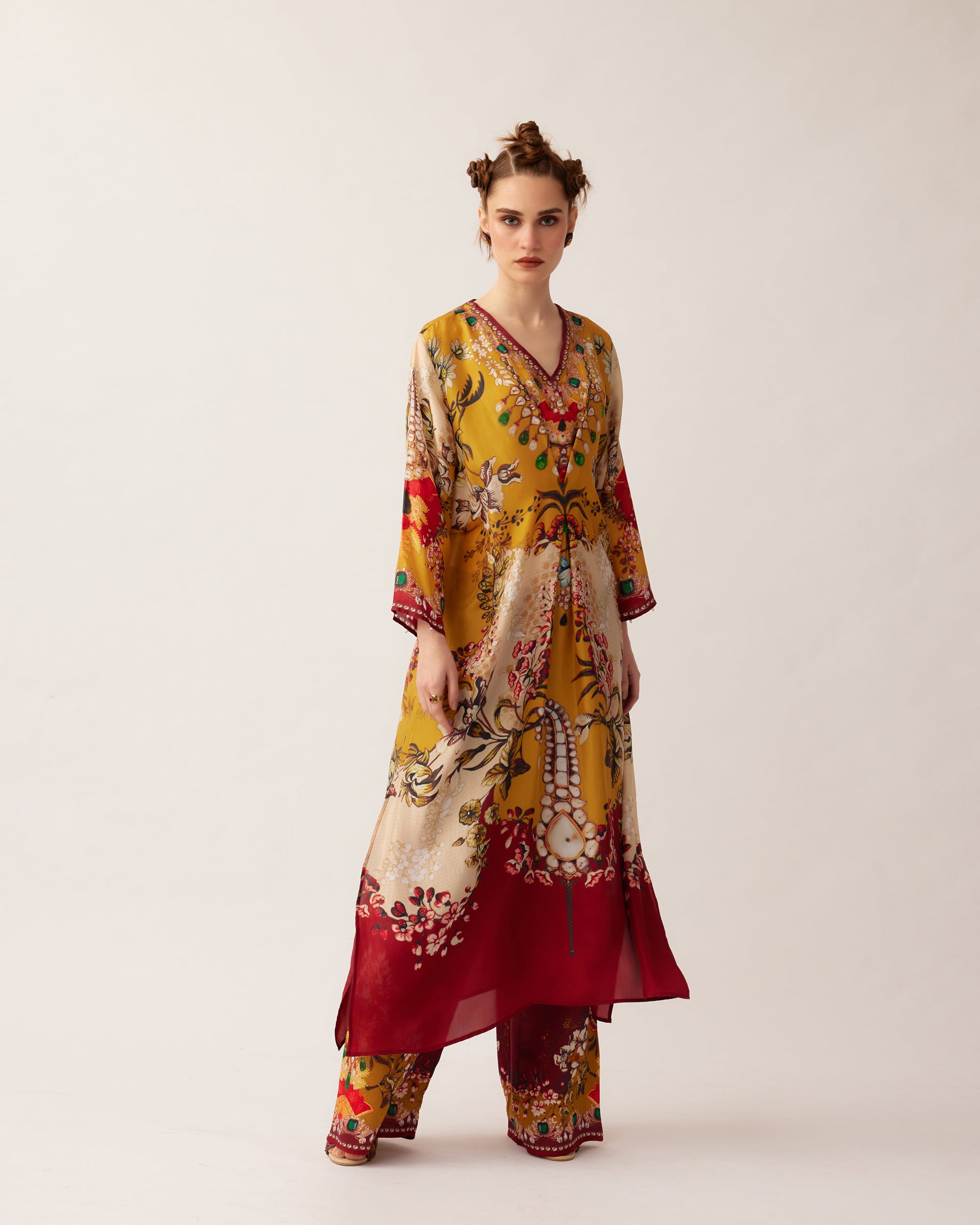 Nizam : Banno - Mustard/Red